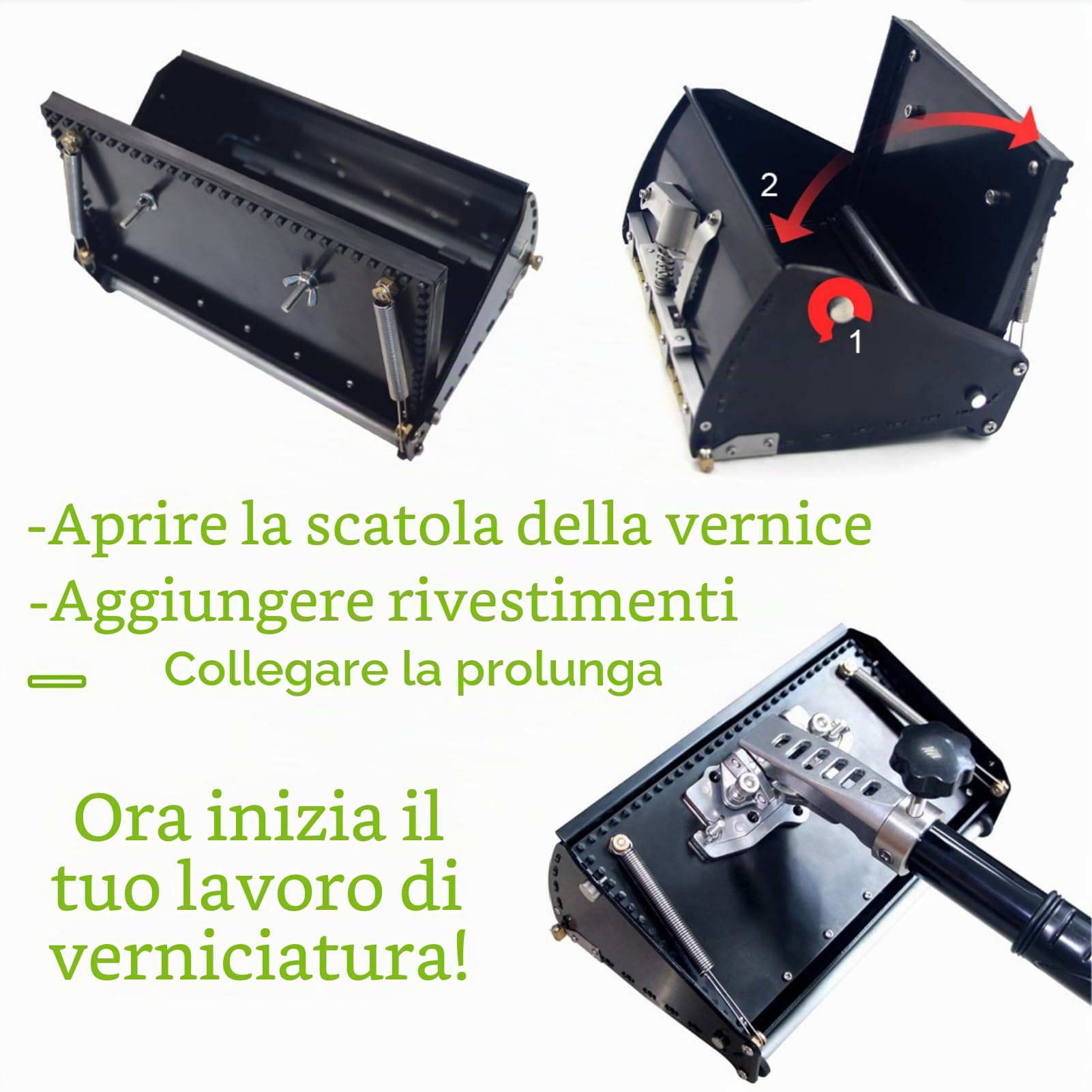 12 Pollici Scatola Raschietto per Stucco in Polvere Scatola Piatta per Cartongesso Scatola per Raschiare Mastice per Utensili per Pittura murale
