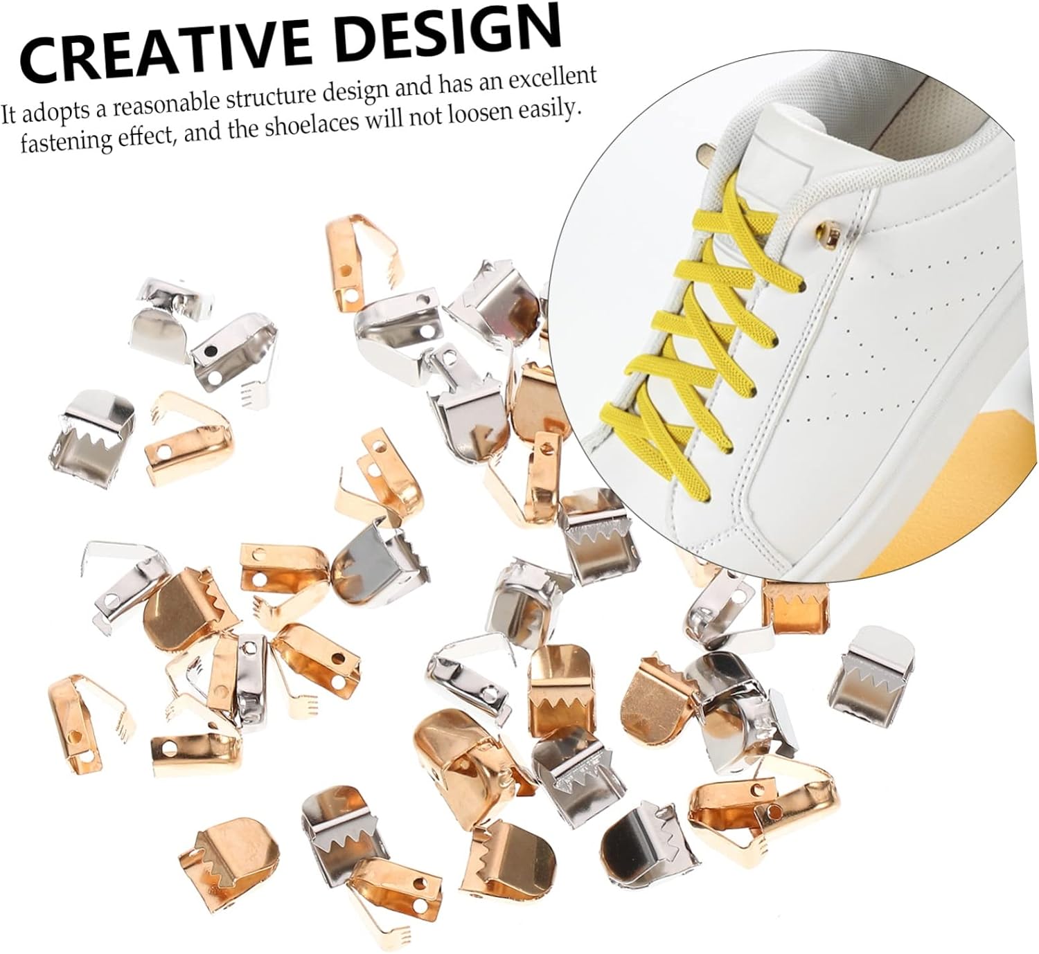 100Pcs Shoelace Buckles Durable Fasteners for Easy Shoe Accessory Fixing for Elderly Options