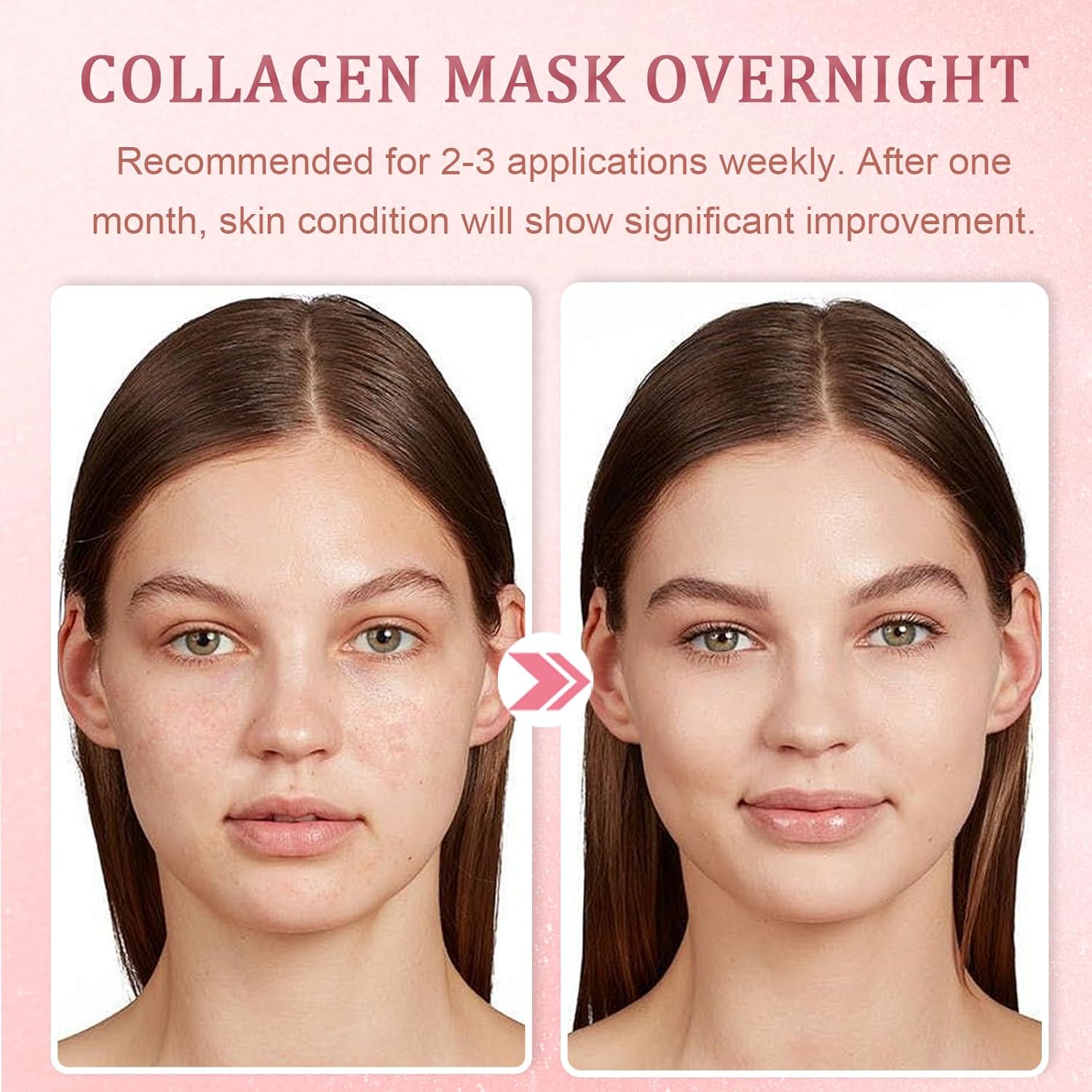8 Pcs Collagen Face Mask, Collagen Real Deep Mask, Hydrating Collagen Mask Overnight, Anti Wrinkle Firming, Pore Minimizing, Elasticity Improvement, for All Skin Types - Image 7