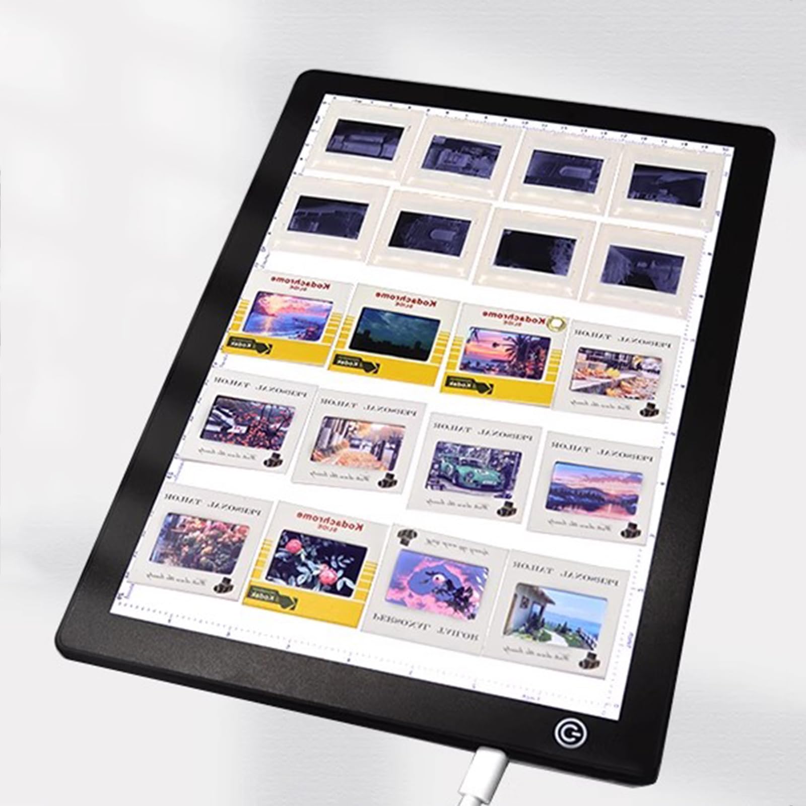 Visualizzatore di Diapositive A3, Scanner con Pannello Luminoso Ultrasottile con Luminosità Regolabile, Alimentato Tramite USB, 33x47 Cm, per La Scansione di Negativi E Diapositive