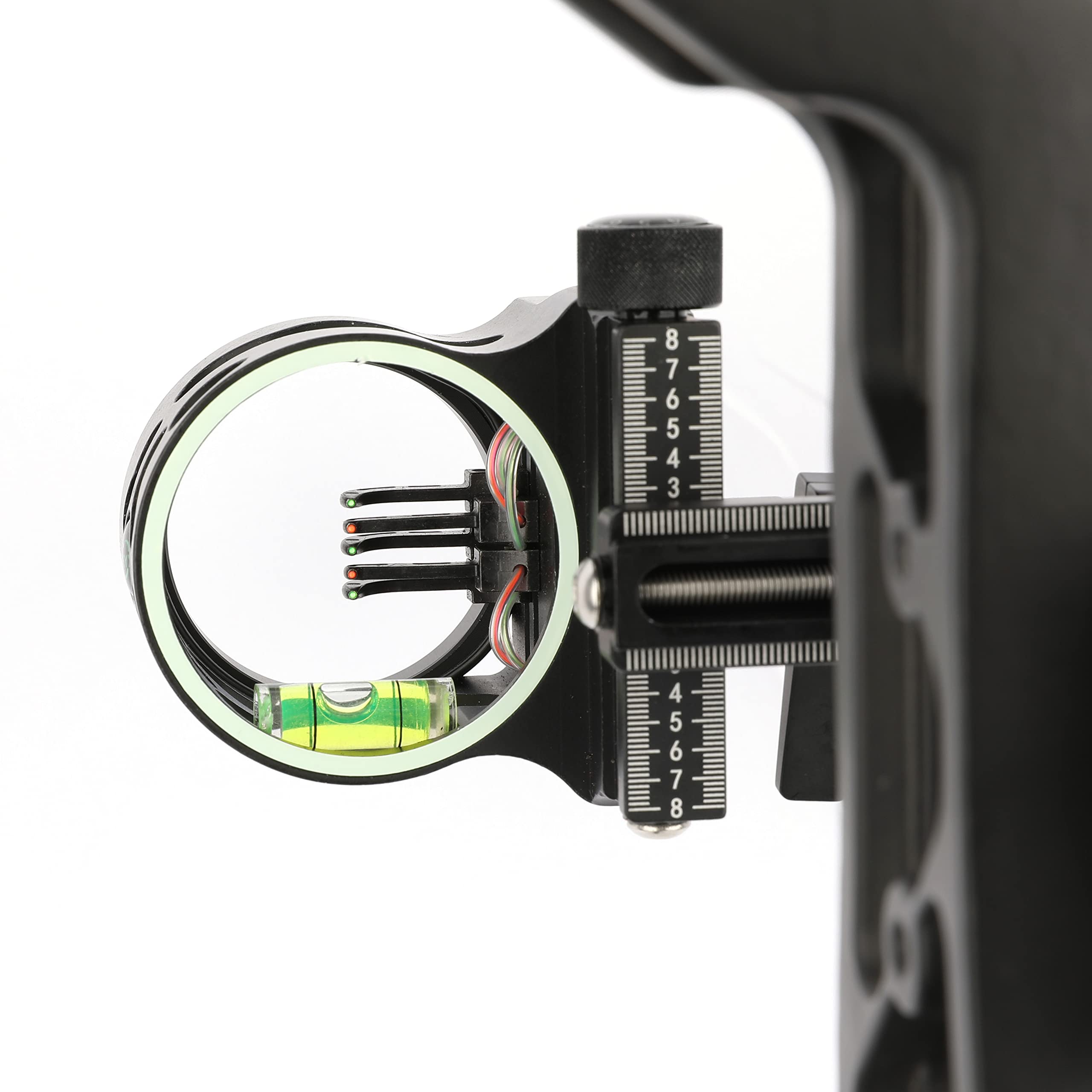 AMEYXGS Compoundbogen Visier 5 Pin, 0,019" Faseroptik, Aluminium, 4X 6X, für Rechts- & Linkshand, Jagdvisier