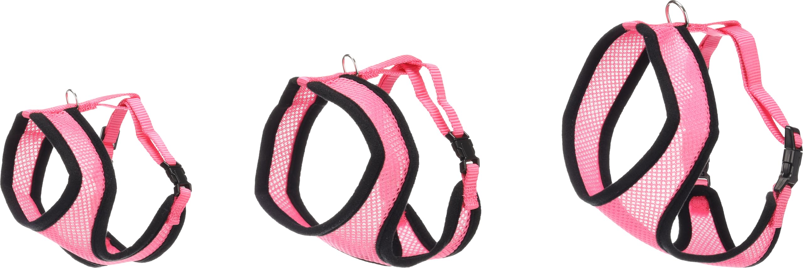 Harnais pour Chat - Harnais Harms Rose pour Chaton avec Laisse - Mesh Respirant Doux - réglable avec Fermeture clic et Mousqueton - 28cm / 32-41cm / 110cm