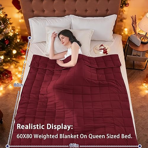 Vista 431 de yescool - Manta con peso, 7 libras, fresca, transpirable, con cuentas de cristal prémium, lavable a máquina, para dormir, 60-90 libras, 41 x 60 Gris