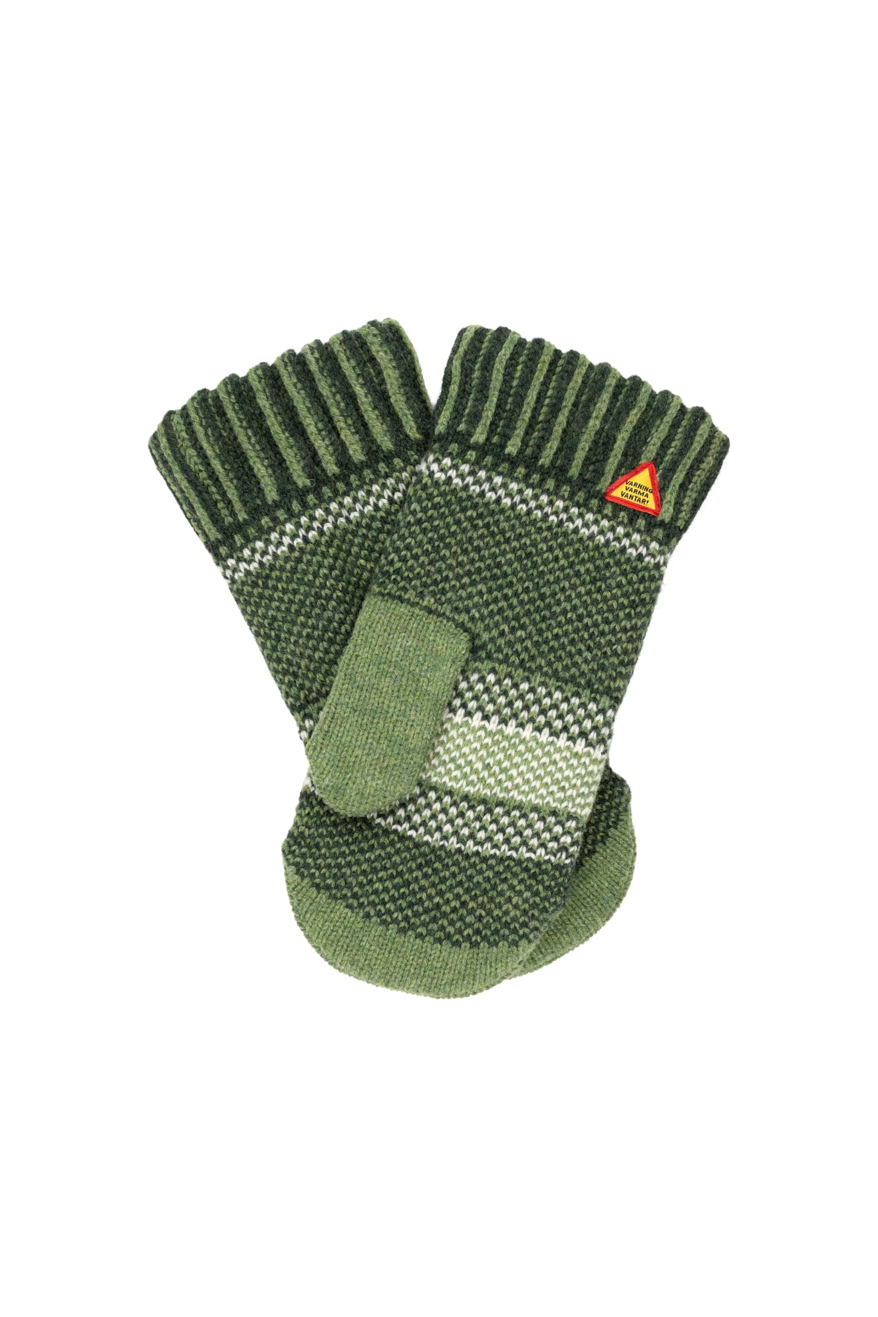 ÖJBRO VANTFABRIK guanti in maglia lana merino Fager Inez S (6) verde guanto fuderato caldi morbidi Svezia