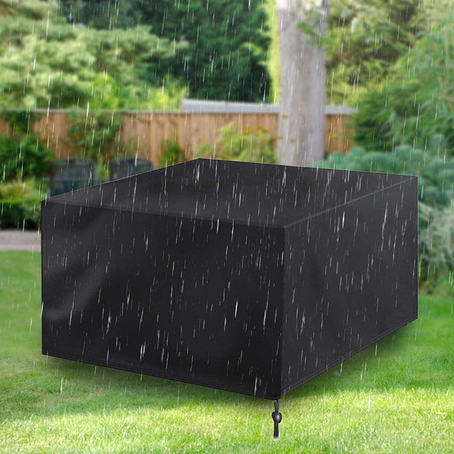 Housse Salon de Jardin 120x60x75cm Tissu Oxford 300D très résistant Housse de Protection pour Mobilier Housse de Table de Jardin Extérieur Imperméable Anti-UV Résistant Au Froid Coupe-Vent