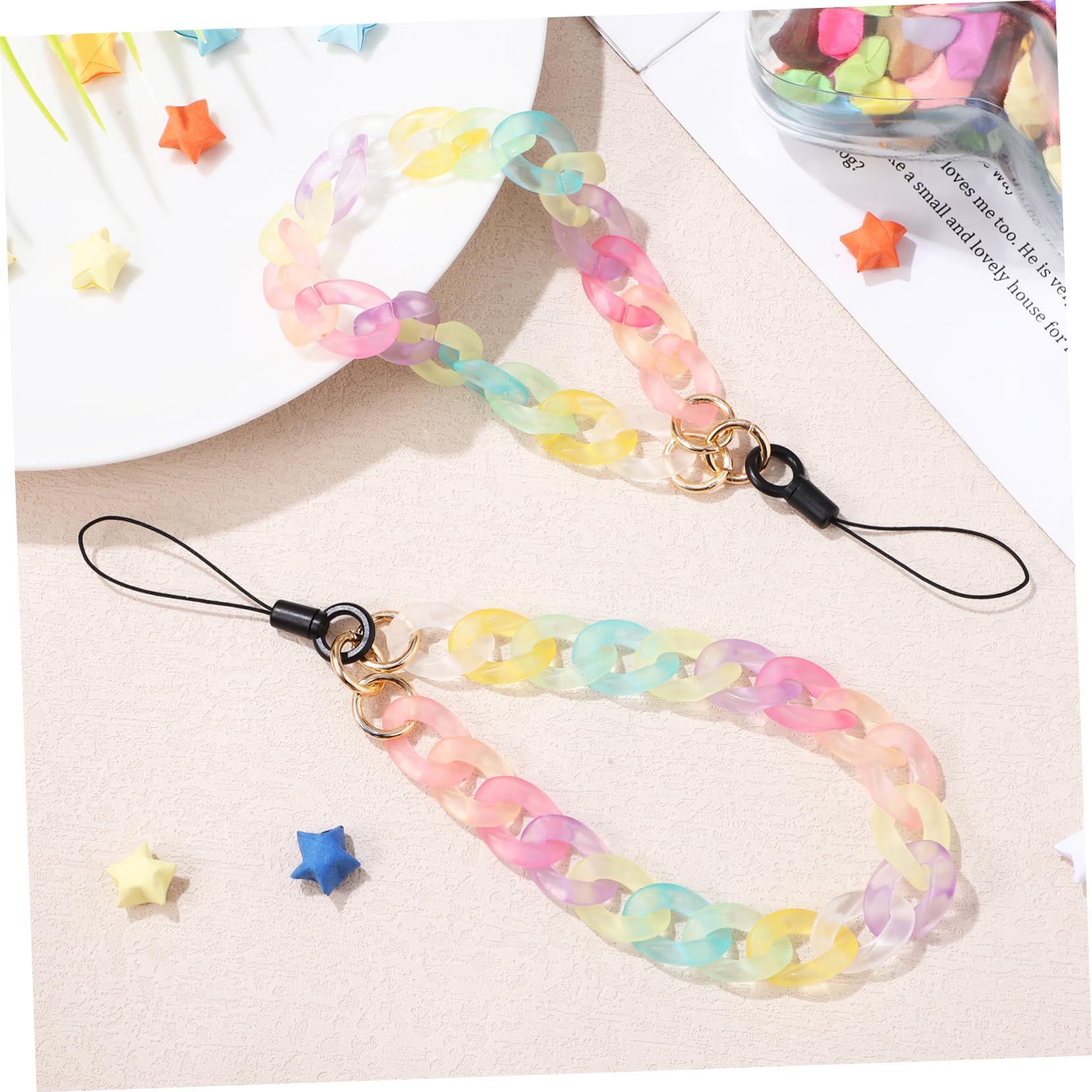 Artibetter Handy Lanyard Farbige Charm Lanyards Für Handys Schlüsselanhänger Handy Sling Handy Lanyard Handschlaufe Handy Dekoration Zum Aufhängen Armband Bastelset Handy Dekoration
