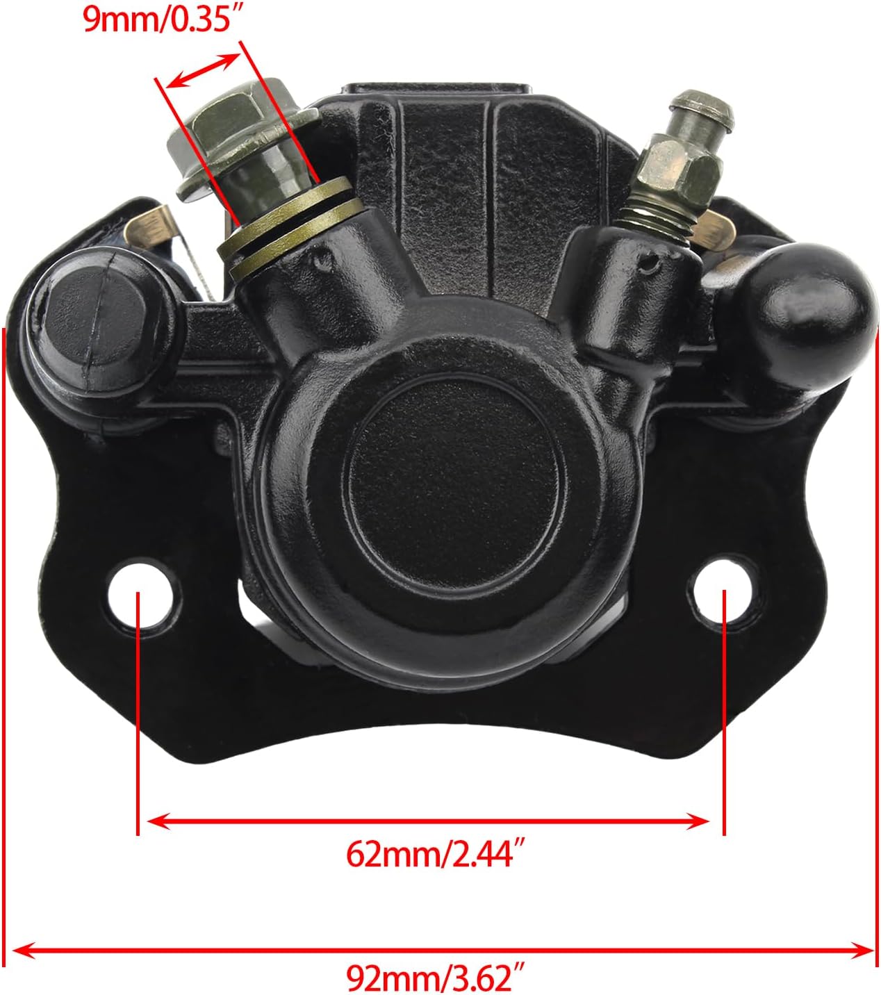 Front Hydraulic Disc Brake Caliper with Spare Brake Pads Compatible with 110cc 150cc 200cc 250cc Taotao ATV Quad Bike Buggy Kazuma Sunl 4 Wheeler XRX 150