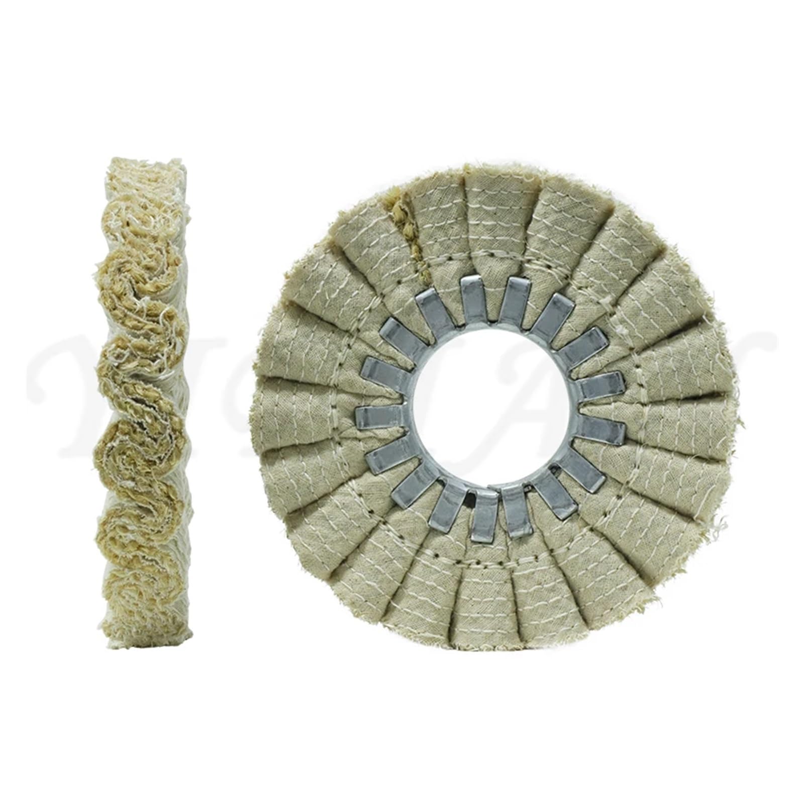 2 Ruedas de Pulido de 150 x 50 x 20 mm for maquinaria de carpintería de Primera Calidad con Rueda de Pulido de sisal de Acero for máquinas de encolado de Bordes
