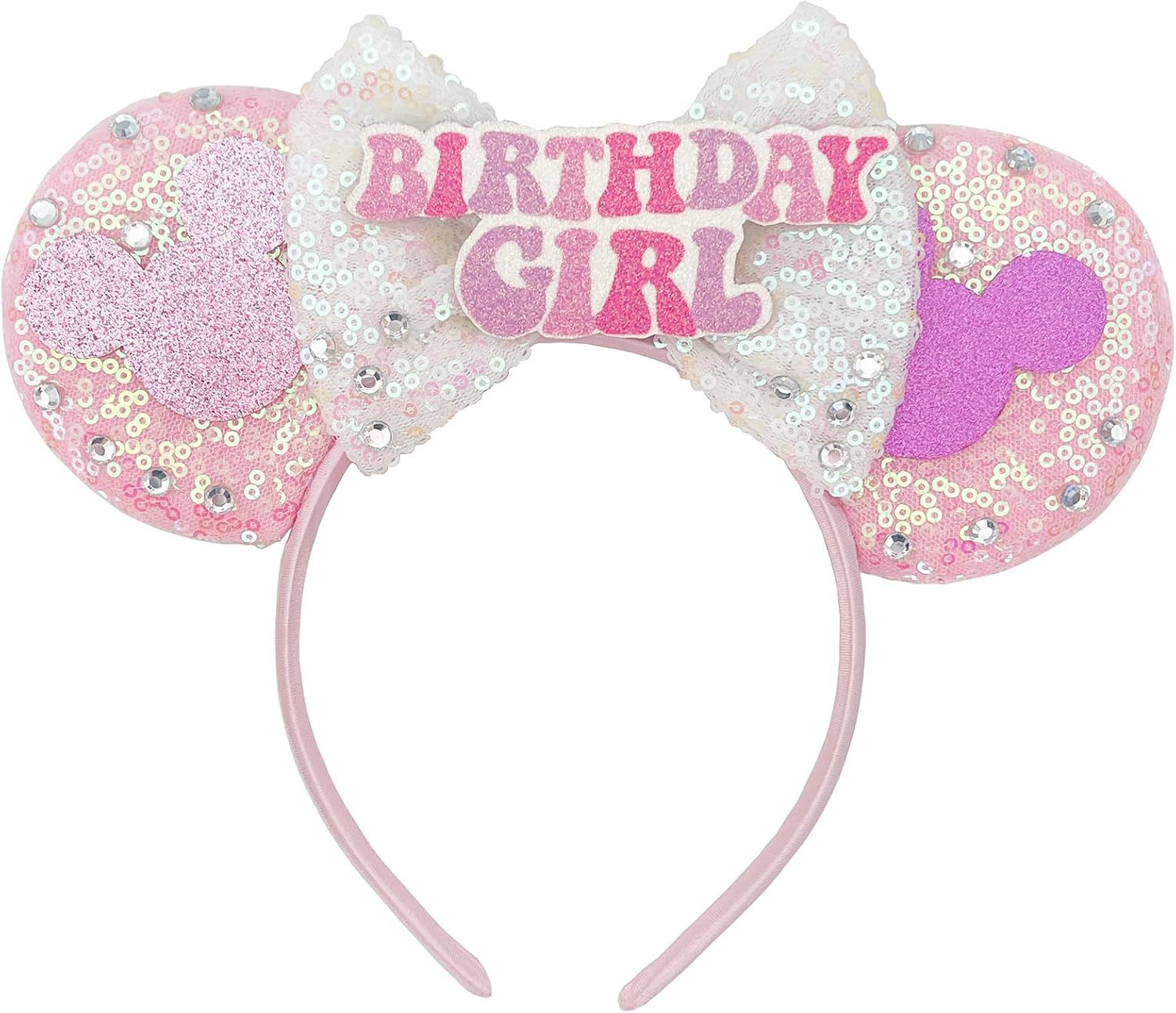 TUTKlMUS Bow Mouse Ears Headband Party Park Ear Decoration Cosplay Costume Headwear for Women