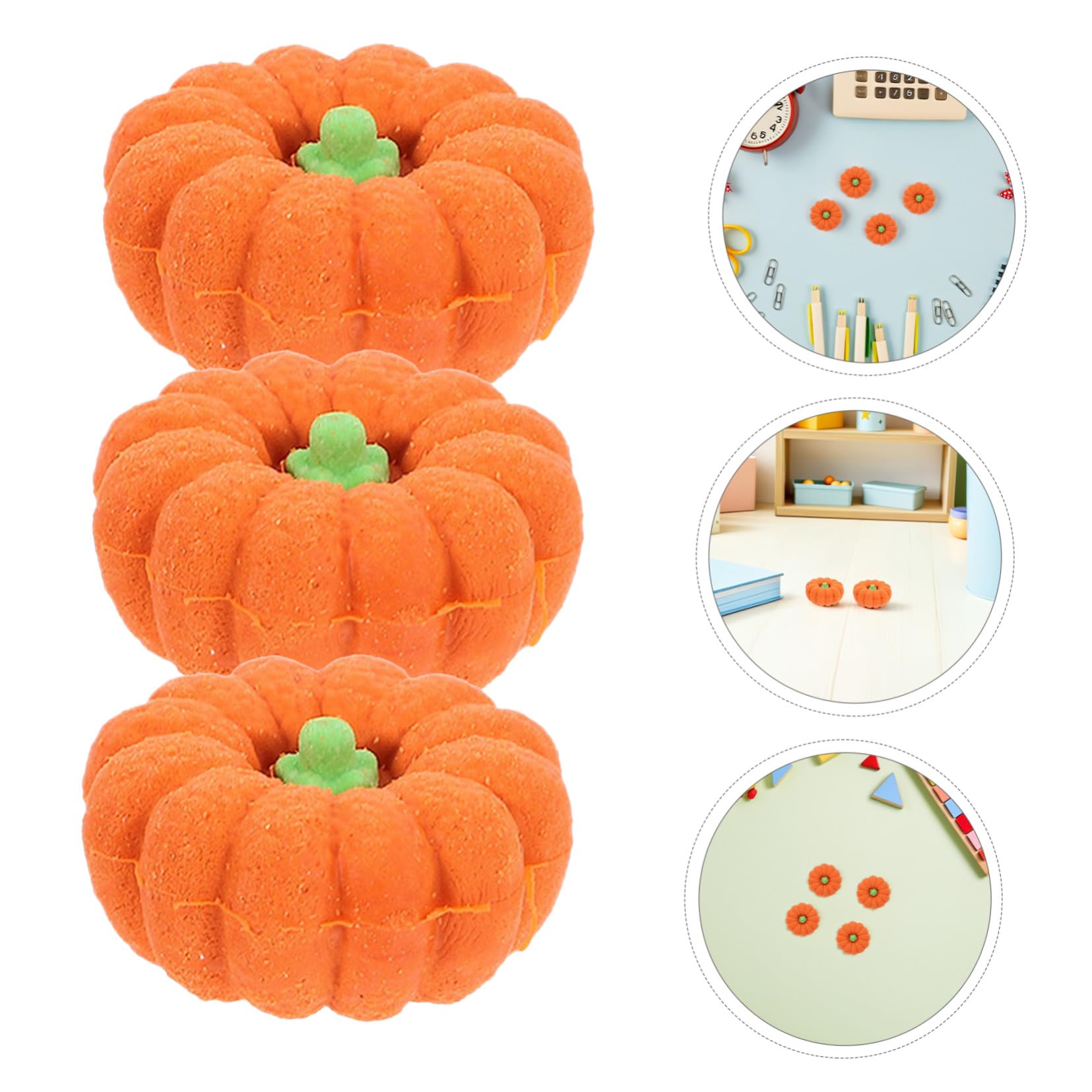 BESTonZON 80 Stück Teiliges Kürbis Radiergummi Mini Radierer für Herbst Halloween Partygeschenke Klassenzimmer Lehrer Belohnung Schulbedarf Orange