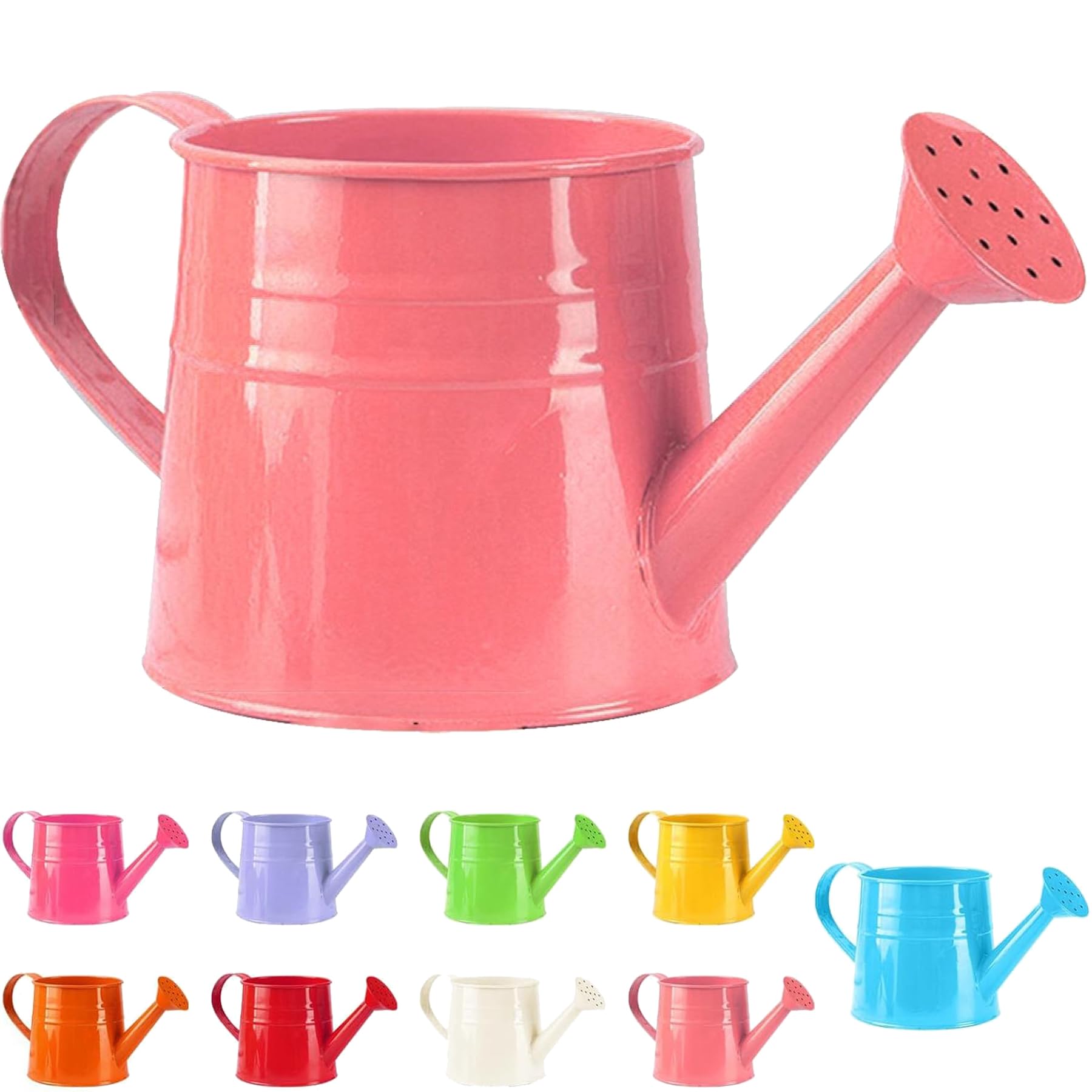 Tinplate Watering Kettle, 1L Metal Garden Watering Can, Vintage Sprinkling Can for Flowers, Indoor & Outdoor Plants, Lawn & Garden Irrigation Tool (