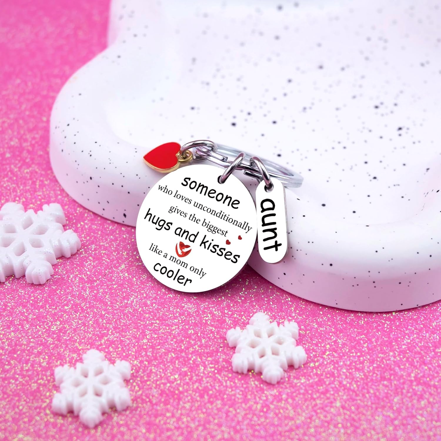 Valentines Day Gifts for Aunt Keychain From Niece Nephew Aunt Gifts Christmas Gift for Aunts Key Chain - Image 3