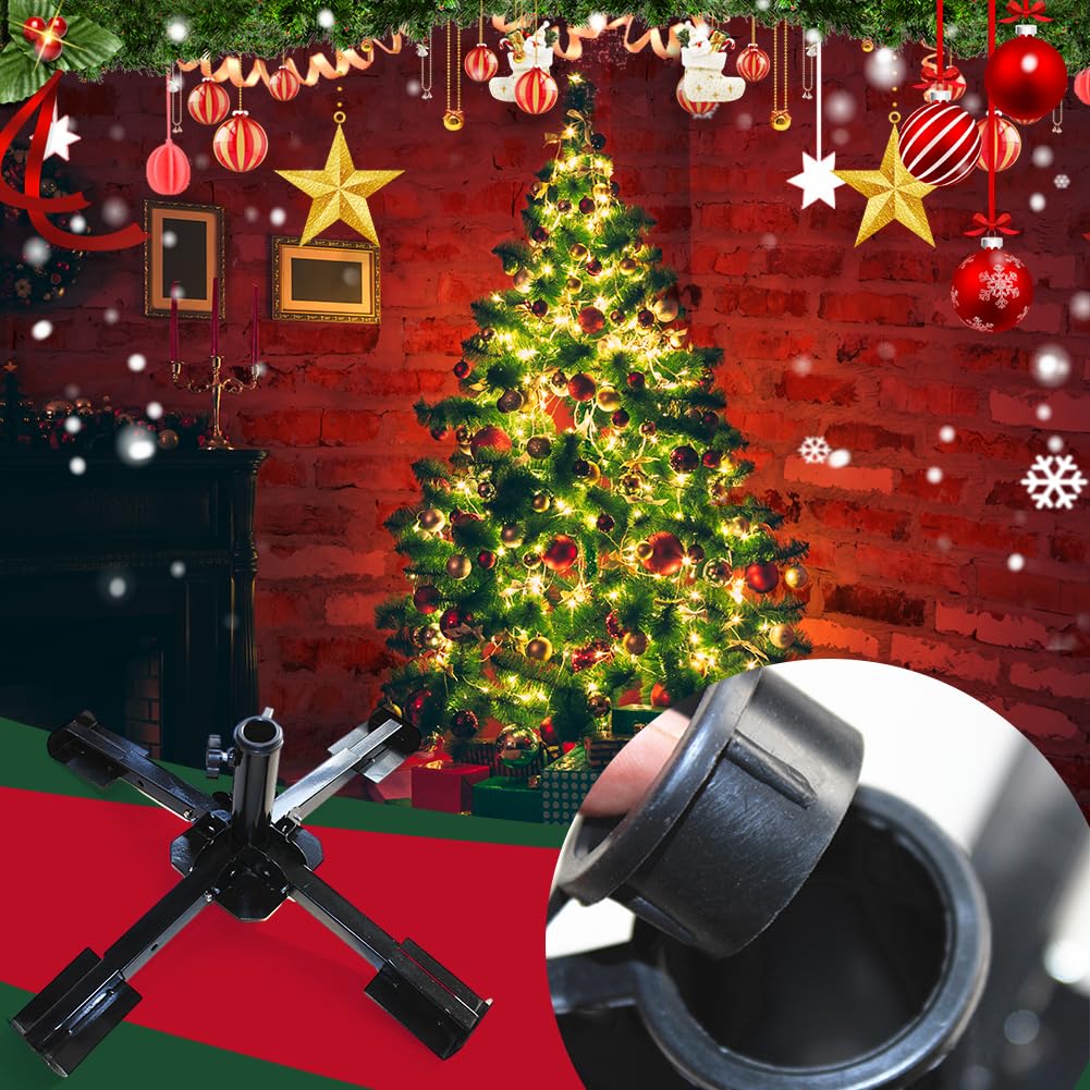 Support d'arbre de Noël Artificiel Universel Base de Support d'arbre de Noël Pliable Polyvalent pour Parapluie extérieur d'arbre de Noël