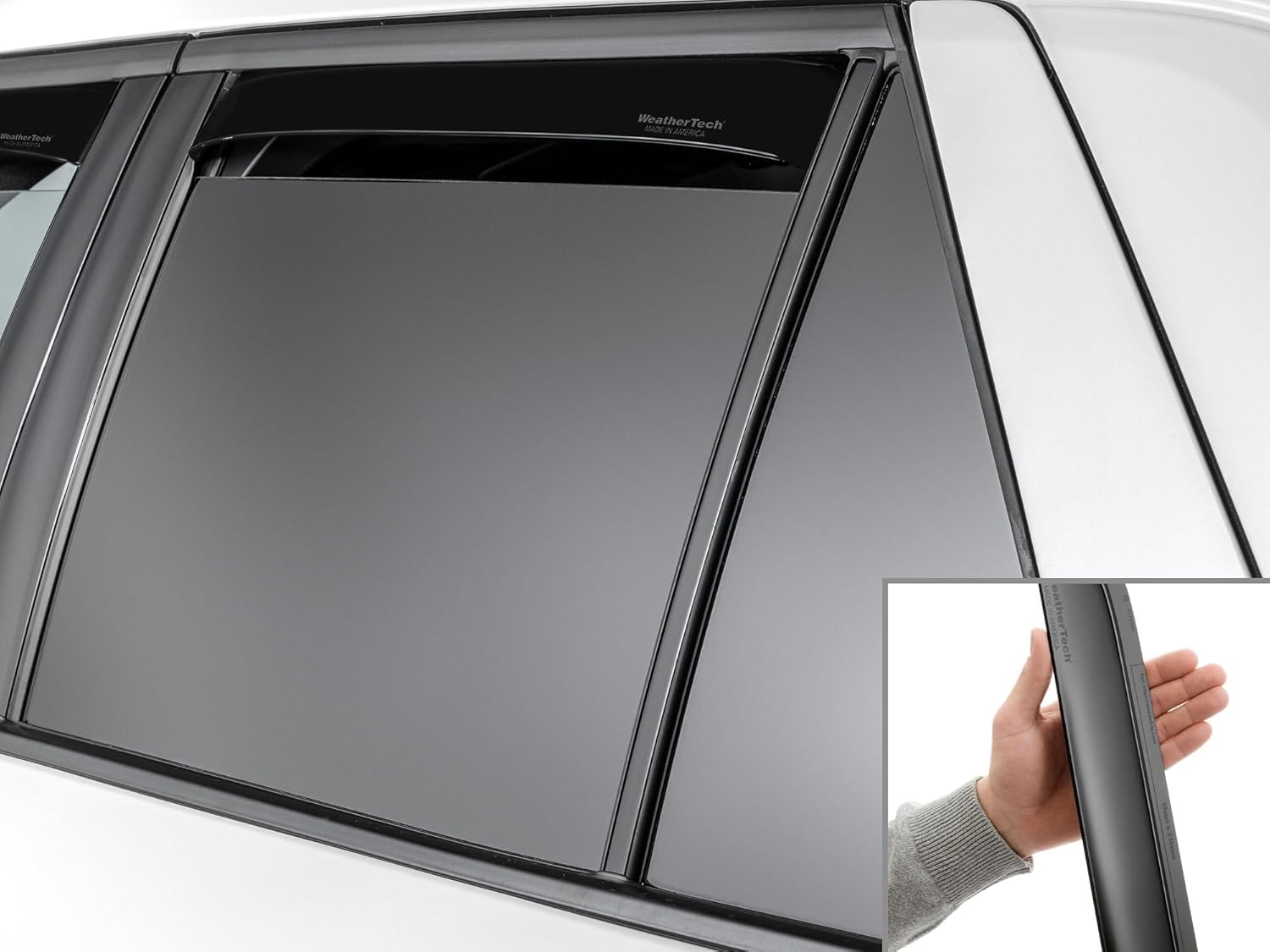 WeatherTech Custom Fit Side Window Deflectors for Ford Explorer ST, Explorer Hybrid, Explorer - (81954IM), Dark Tint
