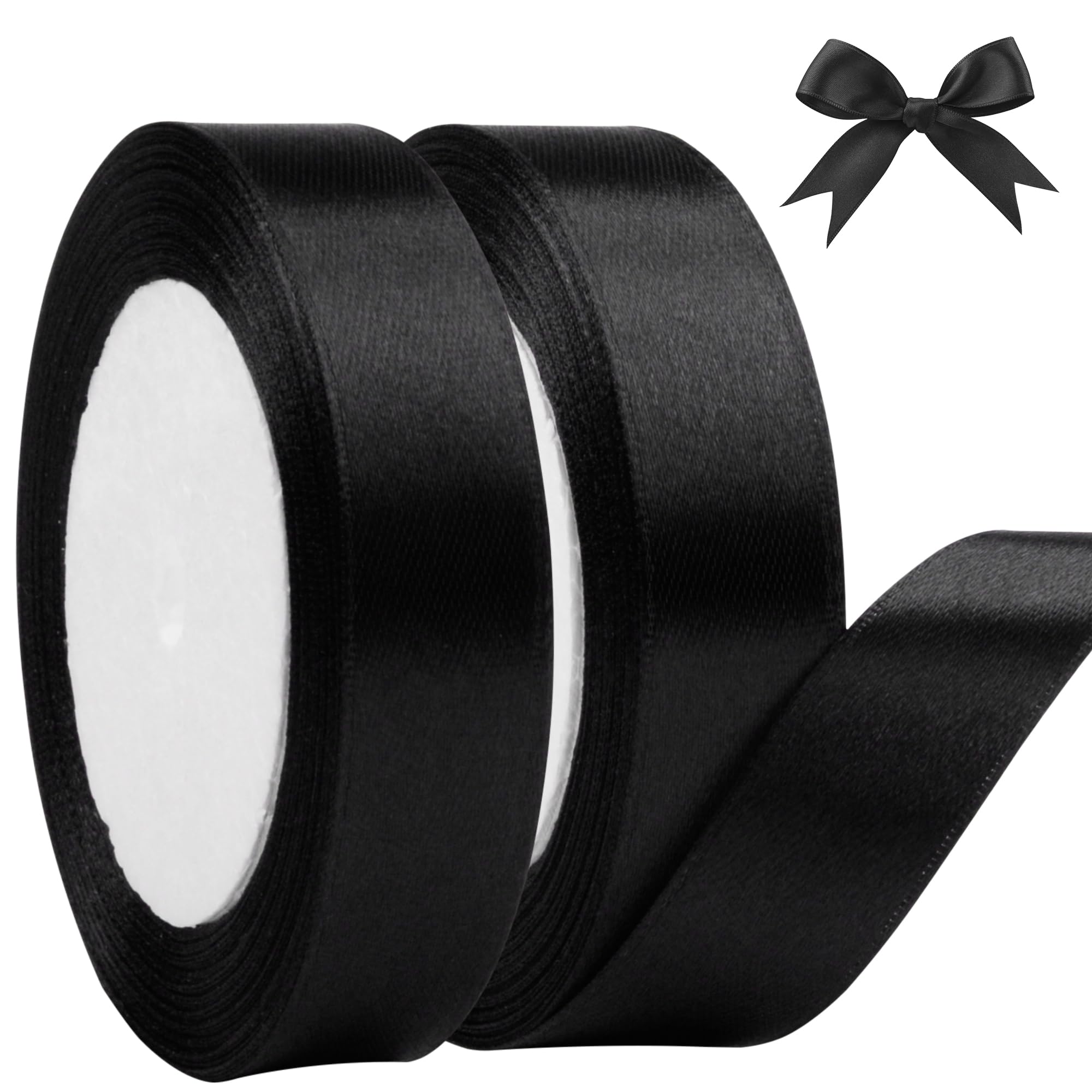 Cadeaulint Dotty Zwart 15mm x 5m - Rotim Verpakkingen: you carry, we care