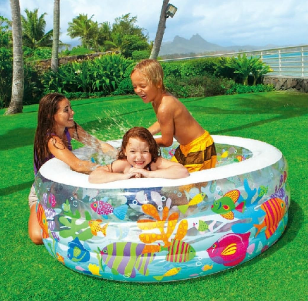 piscina, Piscina gonfiabile facile da impostare senza filtro rotonda e piscina for bambini estiva for pesci