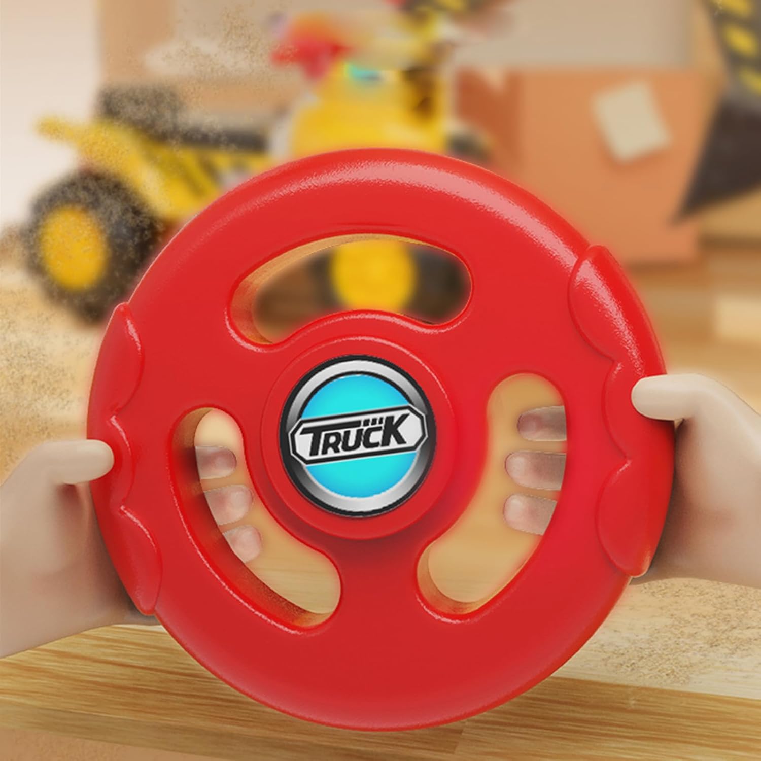 Children's Backhoe Loader with Adjustable Shovel & Engine Sound, Child Excavator Toy with Storage, Excavator for Children aged 19-36 Months, 89 x 32 x 45 cm – Camouflage