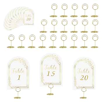 200 Pcs Mini Place Card Holders 2 Inch Table Number Holders