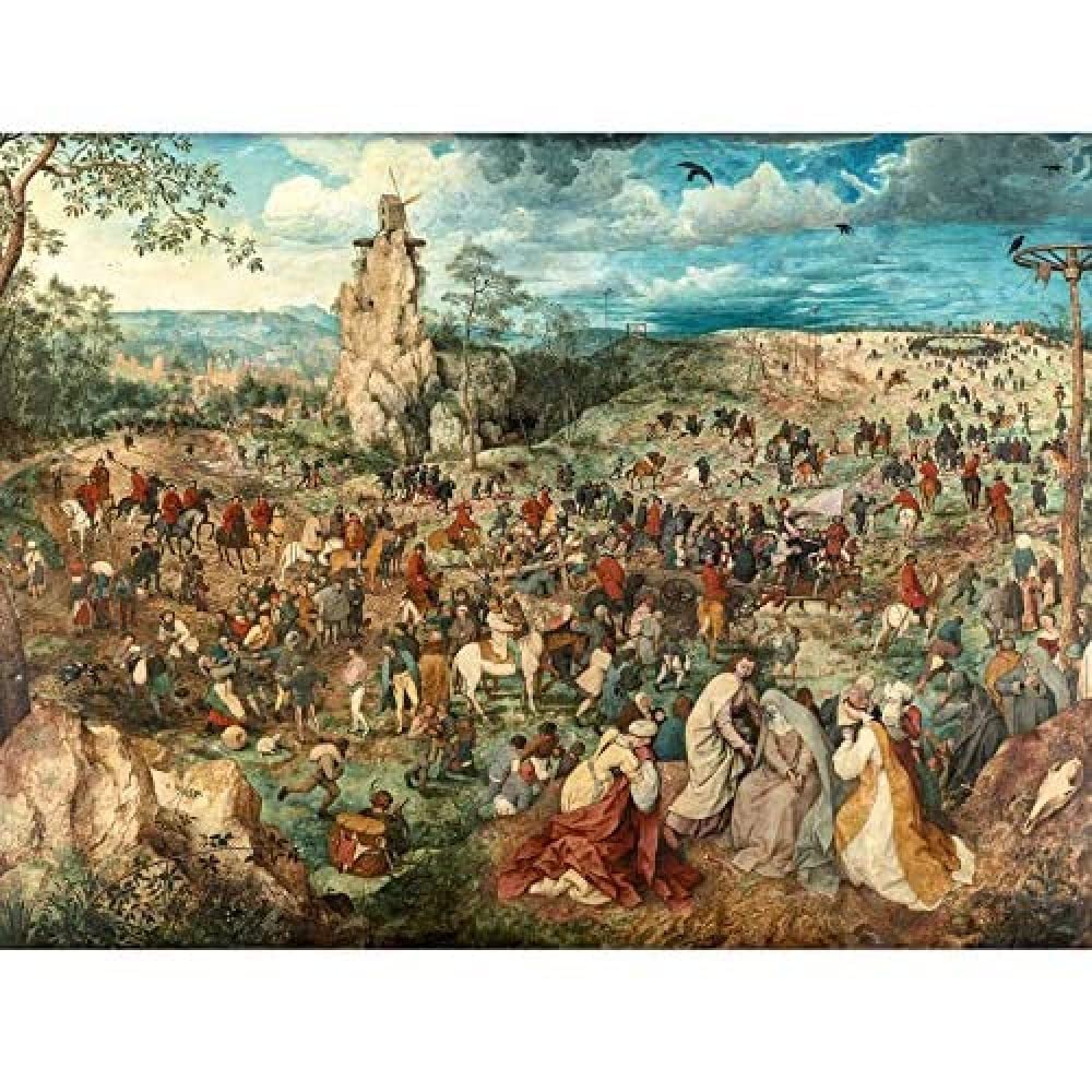 Artery8 Pieter Bruegel Procession Calvary Christ Cross Painting Unframed Wall Art Print Poster Home Decor Premium