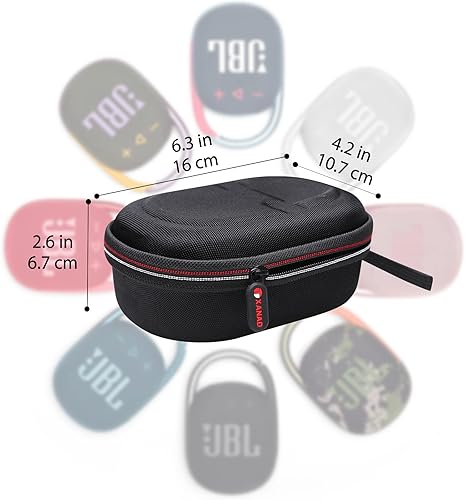 Miniatura 5 de XANAD Funda rígida para altavoz Bluetooth portátil JBL Clip 4 o Clip 5, bolsa de transporte protectora de viaje
