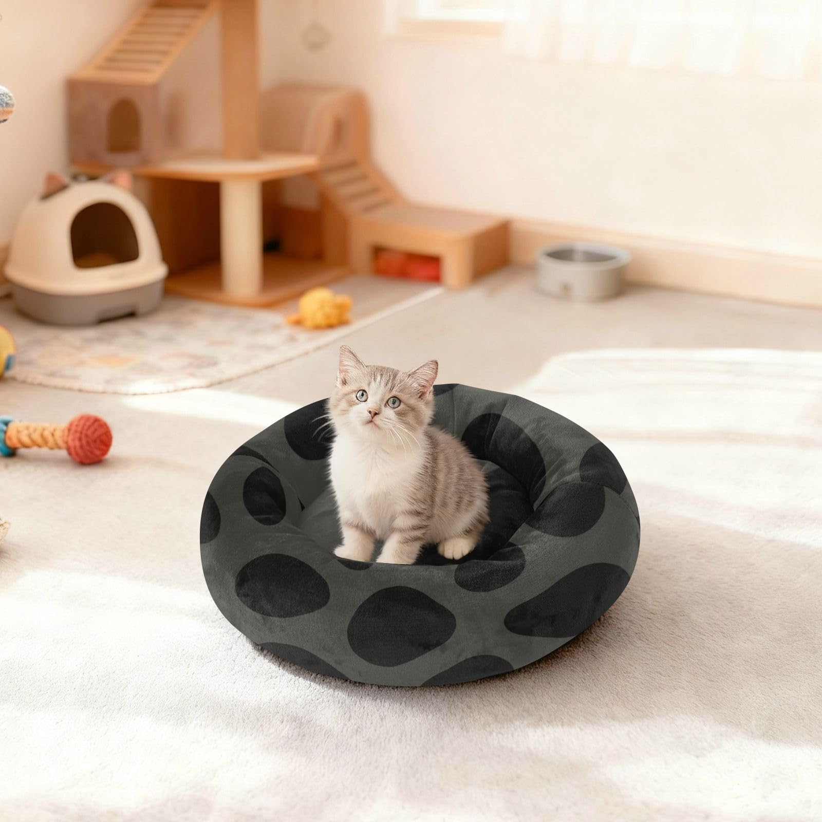 GuoChe Cuccia protettiva per gatti con leopardo nero