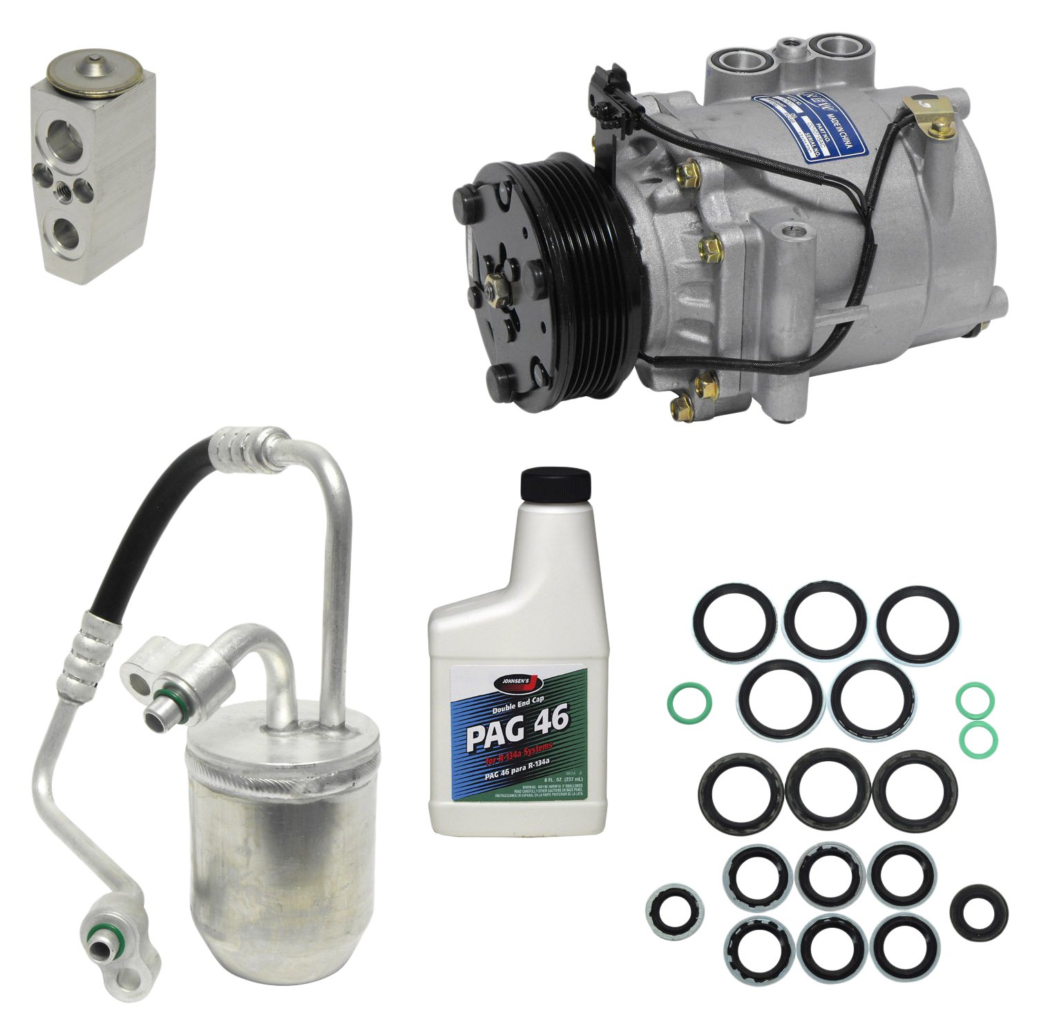 カーエアコン　コンプレッサー Amazon.co.jp: ユニバーサルエアコンKT 1950 A/Cコンプレッサー