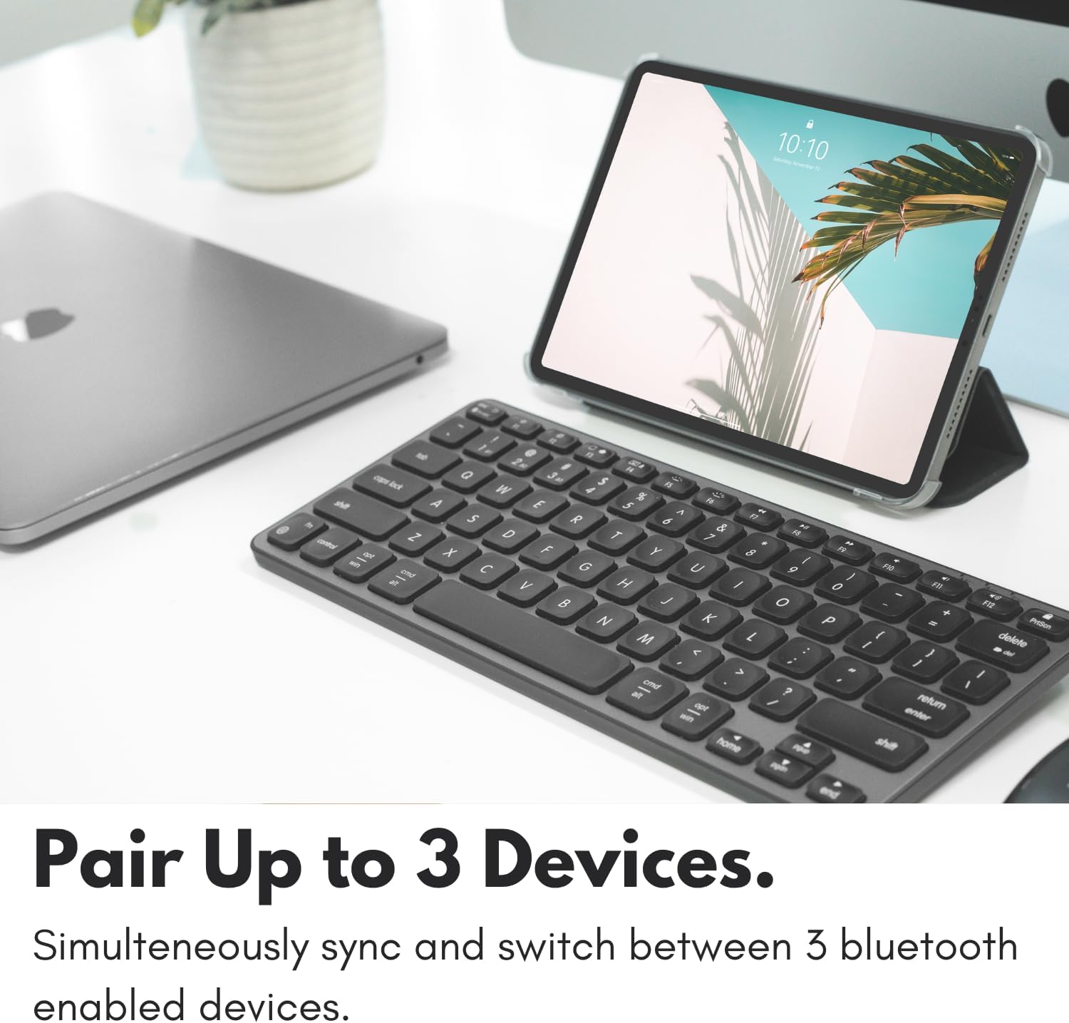 Macally Compact Backlit Bluetooth Keyboard for Mac – Space-Saving, Rechargeable Multi-Device Compatible Apple Wireless Keyboard for MacBook Pro/Air, iMac, Mac mini