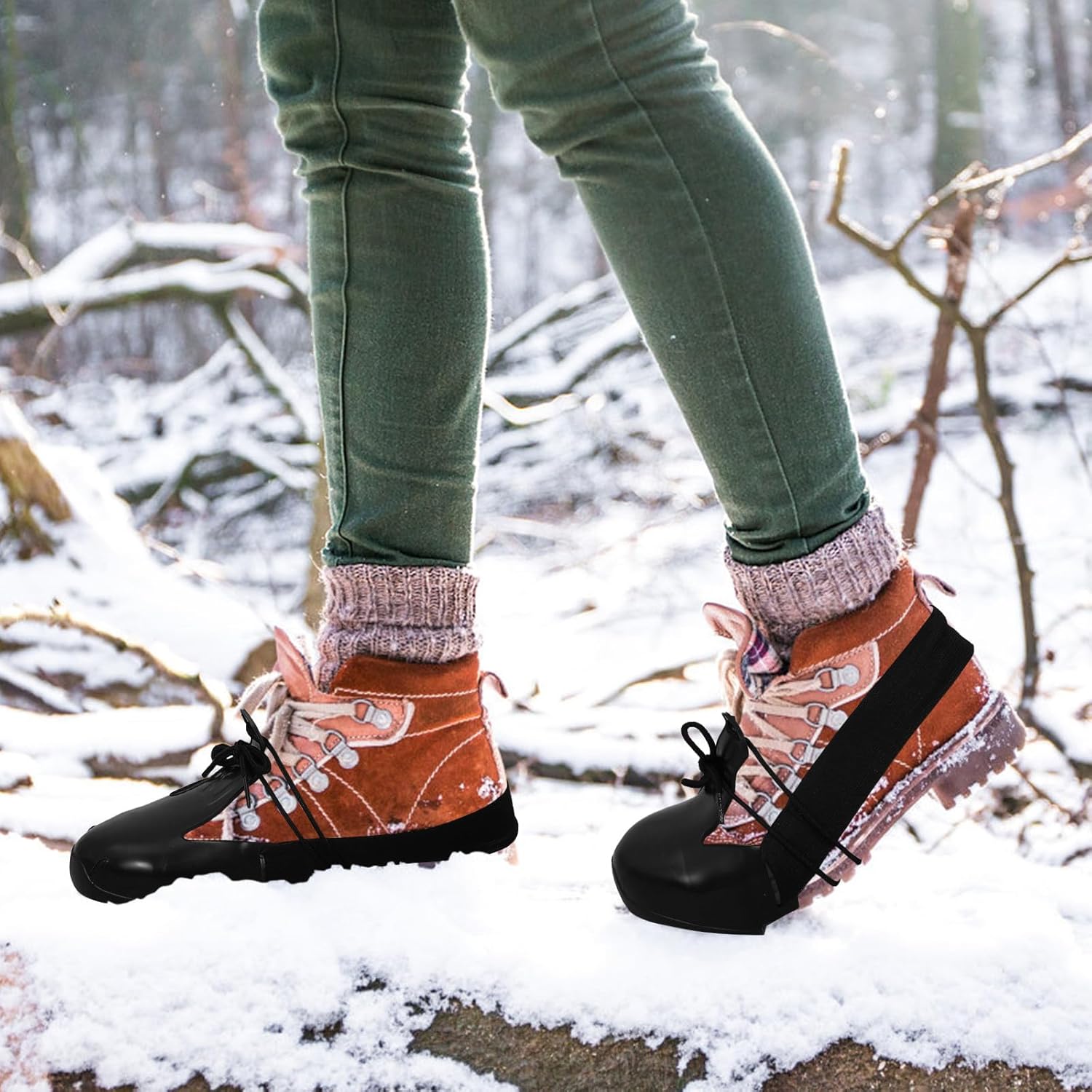 NUOBESTY 2 Pairs Safety Toe Caps Steel Toe Shoe Covers Protective Shoe Covers For Worksite Visitors