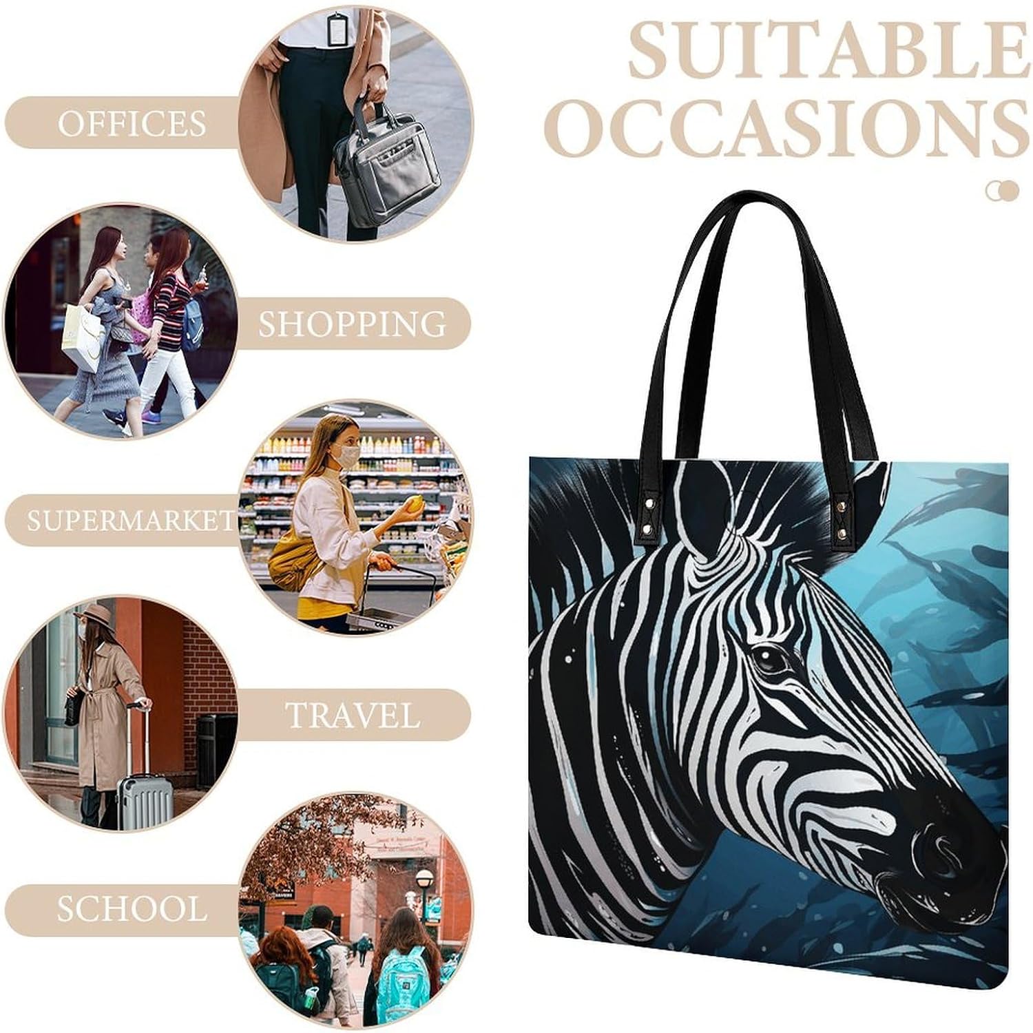 Blue Sailfish Handbags Large Capacity, Tote Bag Stylish Slouchy, Shoulder Bags for Work Beach Travel And Shopping Grocery.