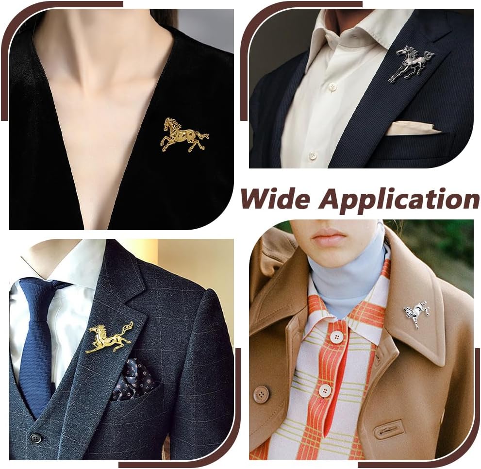 PH PandaHall 馬ラペルピン ギャロッピングホースブローチ 馬術ピン レースホースブローチピン 乗馬ブローチ チベットスタ