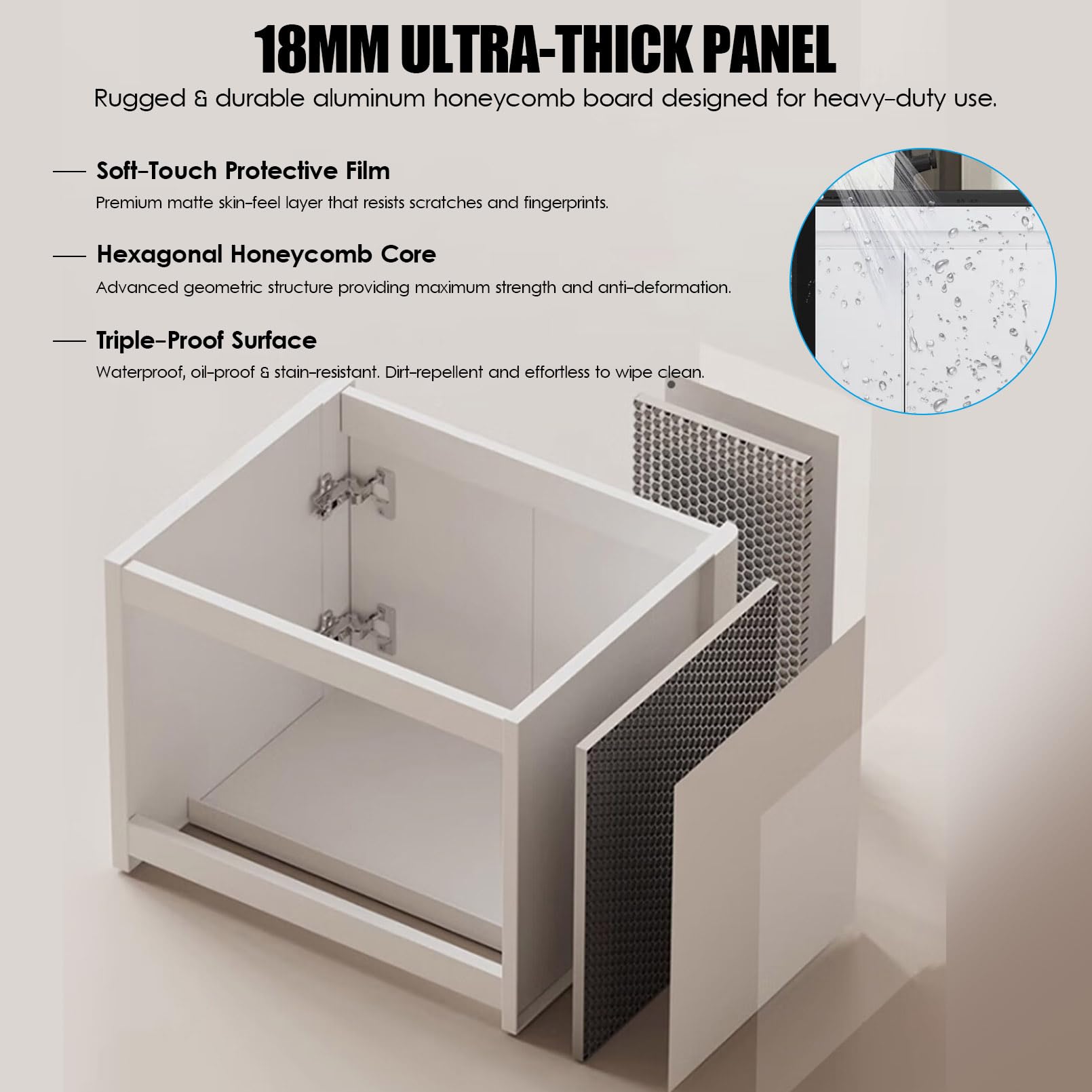 Lavello da Esterno Nero 68cm con Mobiletto, Lavandino da Giardino Freestanding in Acciaio Inox con Sifone e Accessori, Per Giardino, Garage, Lavanderia e Cantina