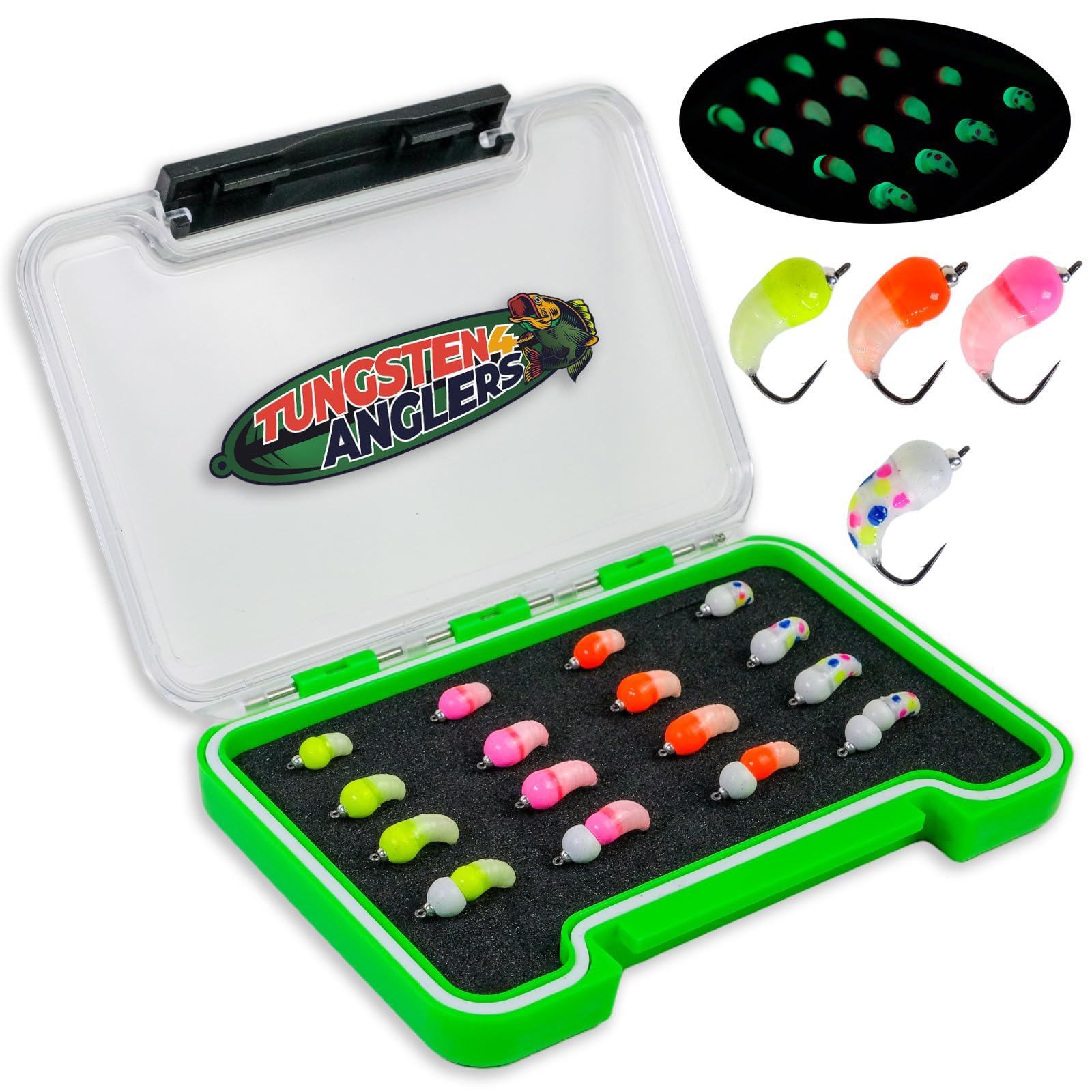Tungsten 4 Anglers-97% Pure Tungsten Simcoe Bug Set for Ice