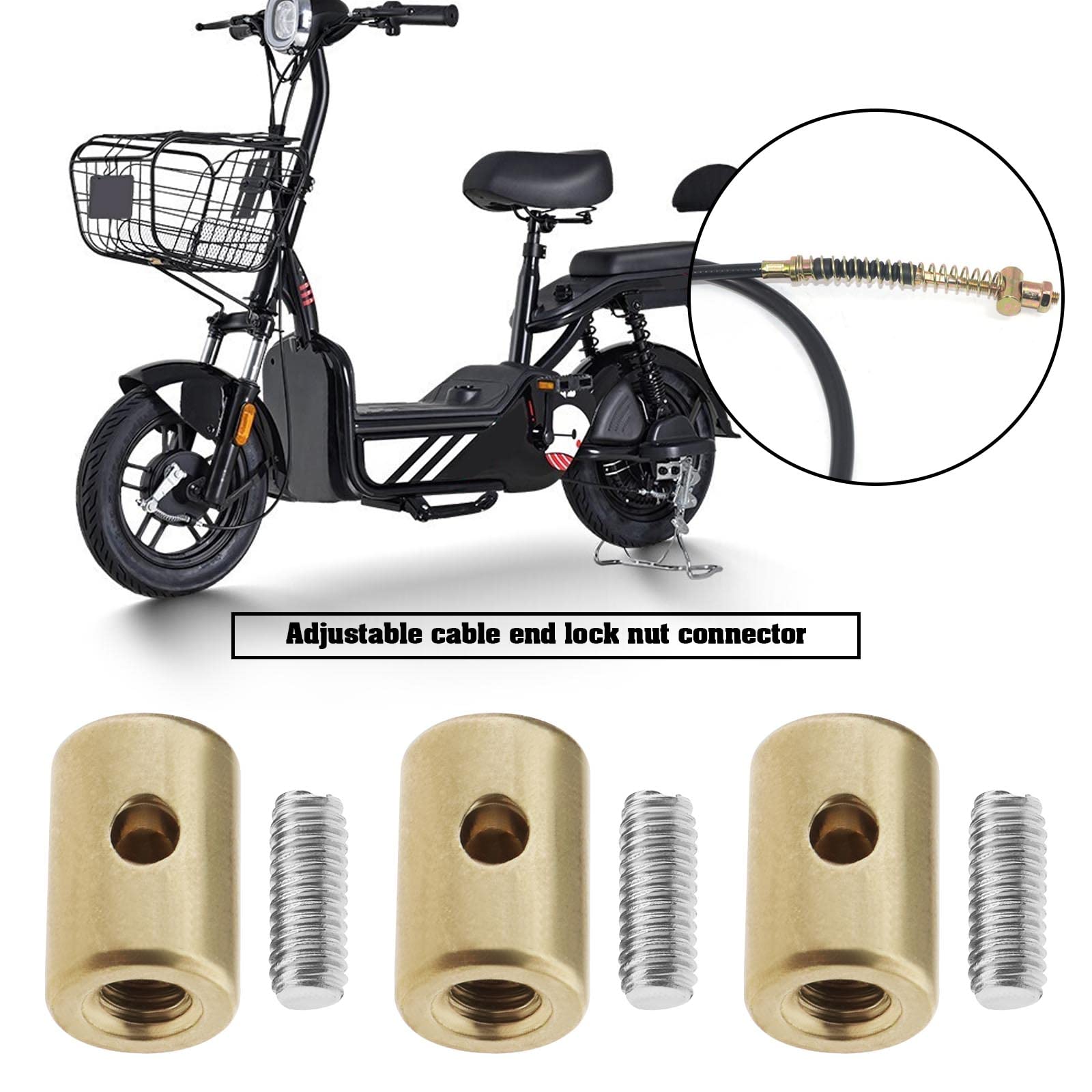 ECSiNG 10 stuks remkabelnippels schroeven vervanging motorlotvrij gaskabelnippels accessoires voor auto motorfiets fiets metaal