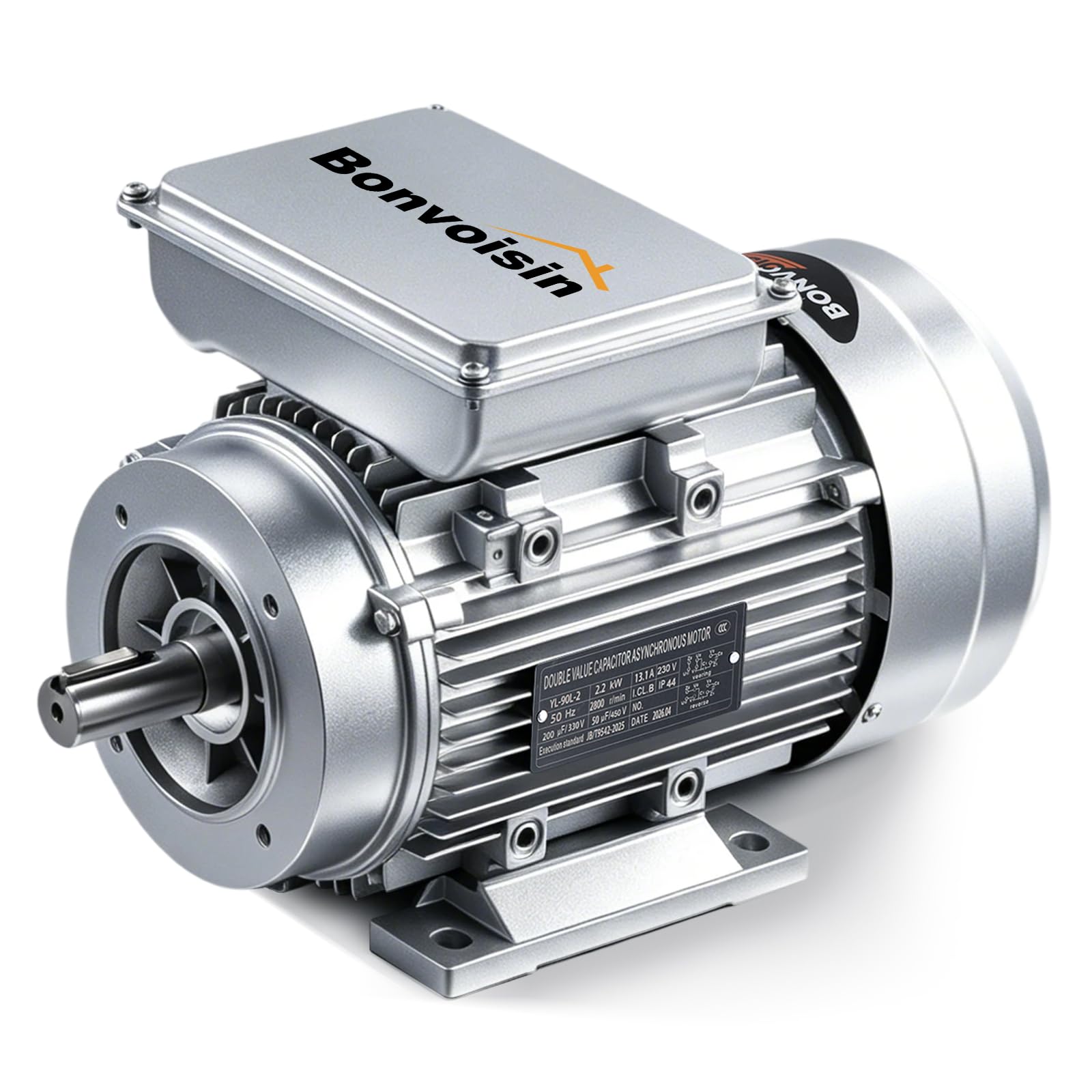 Bonvoisin Einphasen-Elektromotor 220V 2,2KW Kupferdrahtspule 2800 U/min