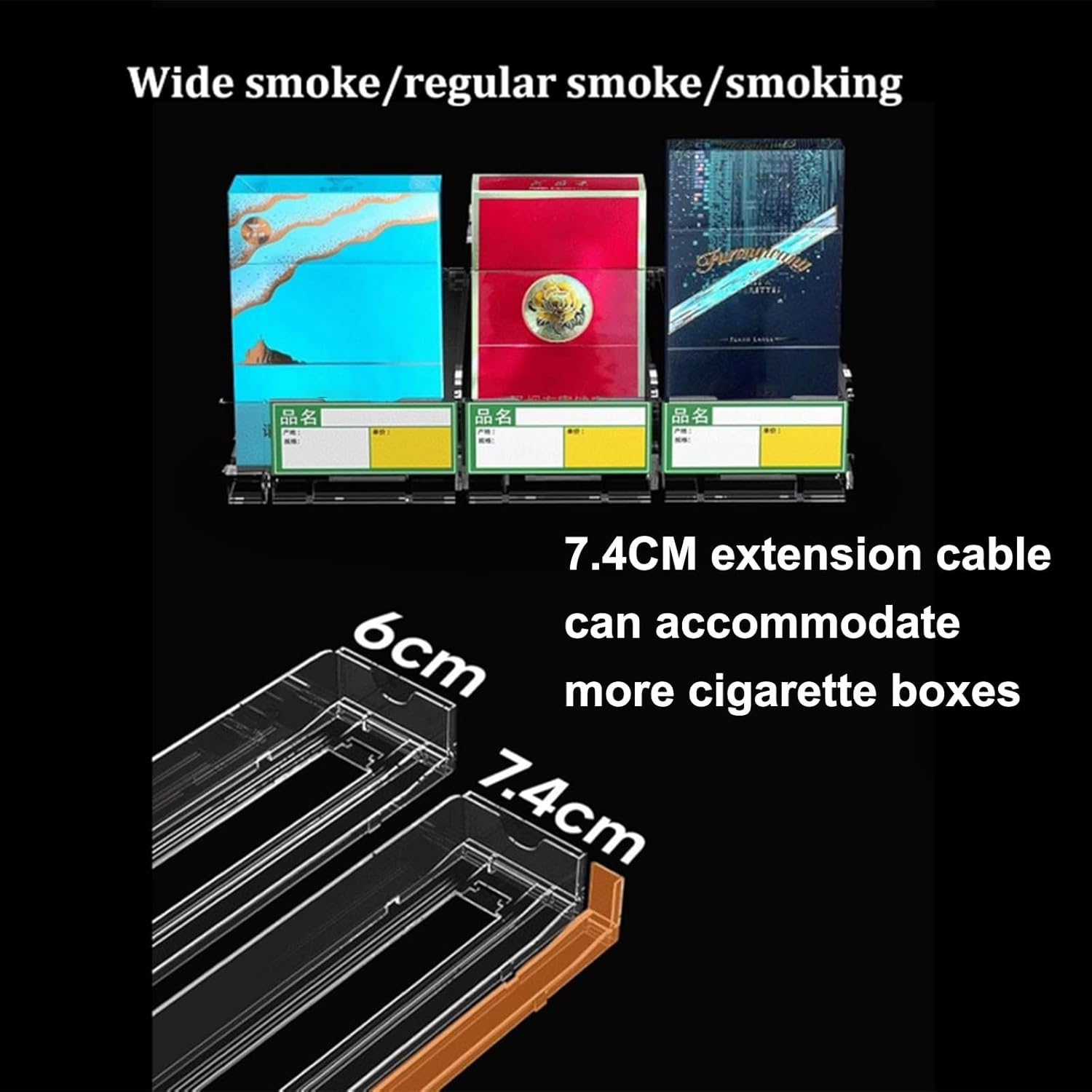 5-Layer Cigarette Display Holder, Cigarettes Showcase, Automatic Cigarette Case, Cigarette Display Shelves For Store Retail(61.1x28.7x39.5cm)