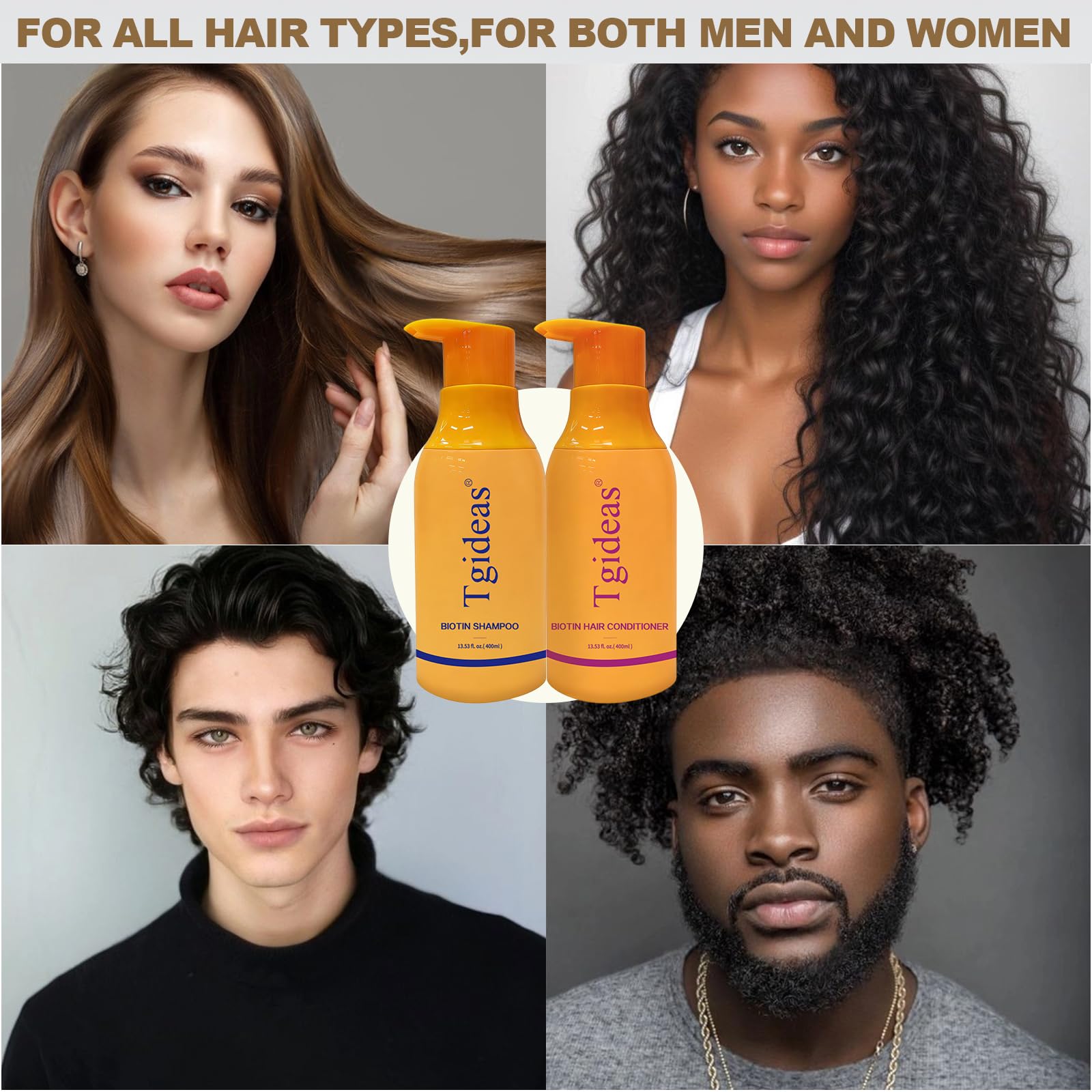 Tgideas Biotin Shampoo & Conditioner Set for Thinning Hair
