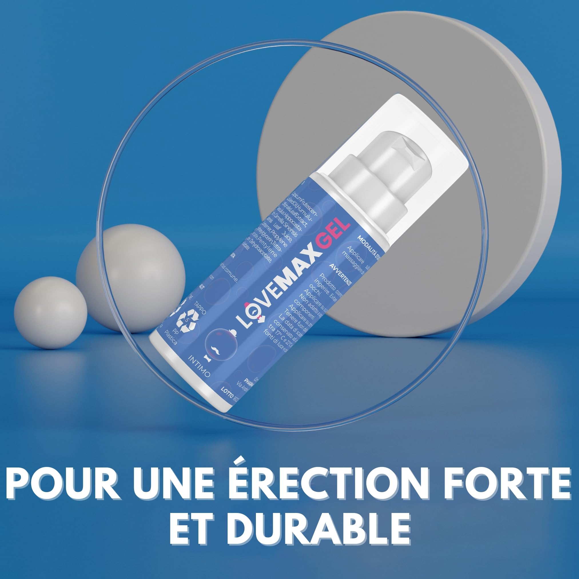 Crème Gel Stimulante érection Homme - XXL Forte, Marque Intime, Fabriqué En Italie