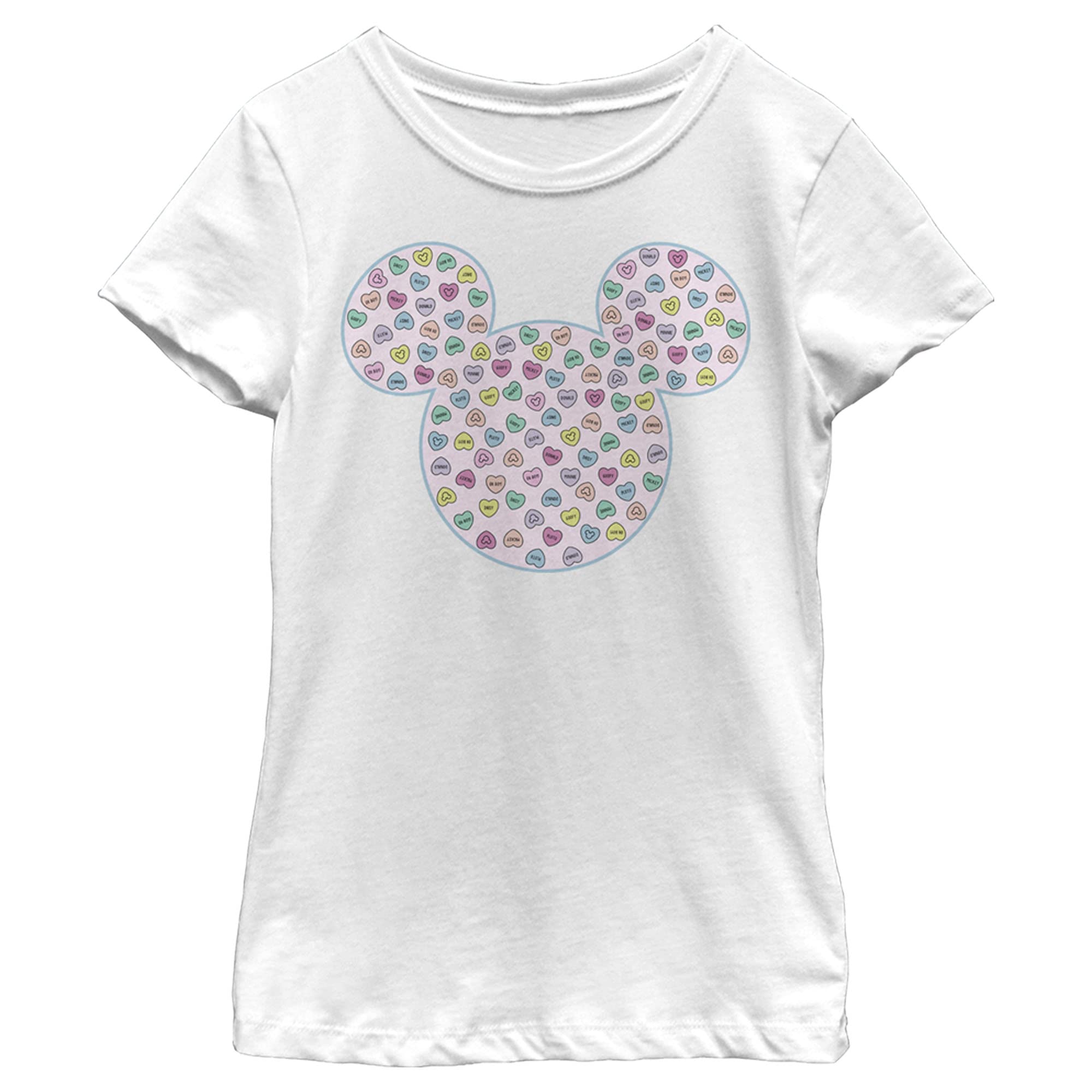 Disney Mädchen Classic Mickey Mickey Candy Ears T-Shirt, Weiß, XS