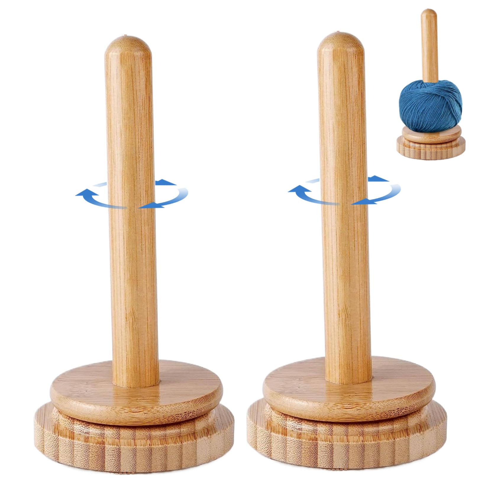 Portaovillos de madera soluciona los enredos de lana al tejer crochet