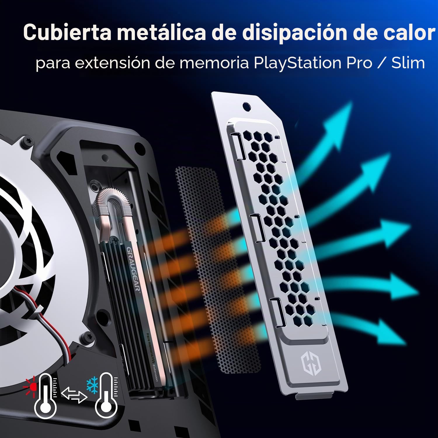 GRAUGEAR Juego de filtros de polvo de alta calidad para PS5 Slim & Pro – Incluye cubierta antipolvo para SSD M.2, cubiertas de silicona y cepillos de limpieza, mejora la longevidad