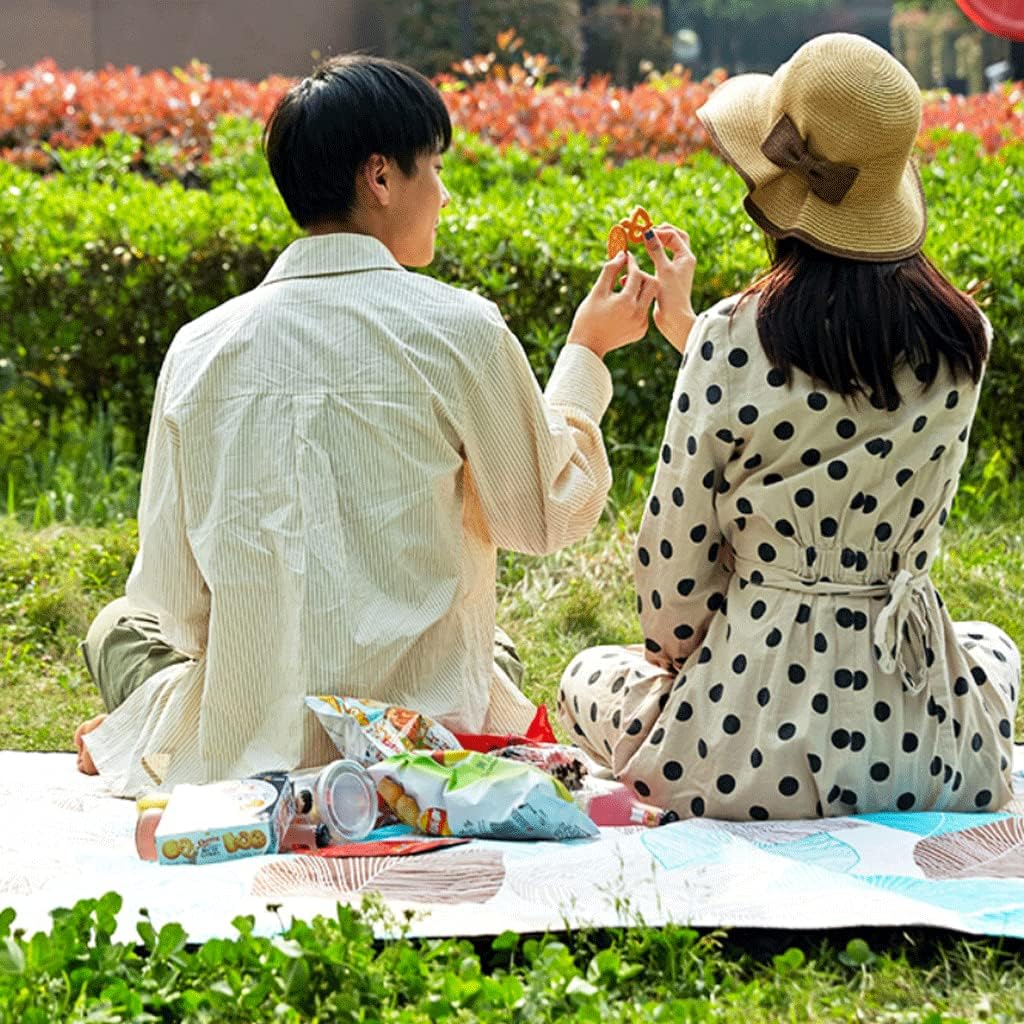 Waterproof Portable Picnic Blanket with Carry Strap Foldable Outdoor Beach Blanket for The Family Friends Picnic Mat