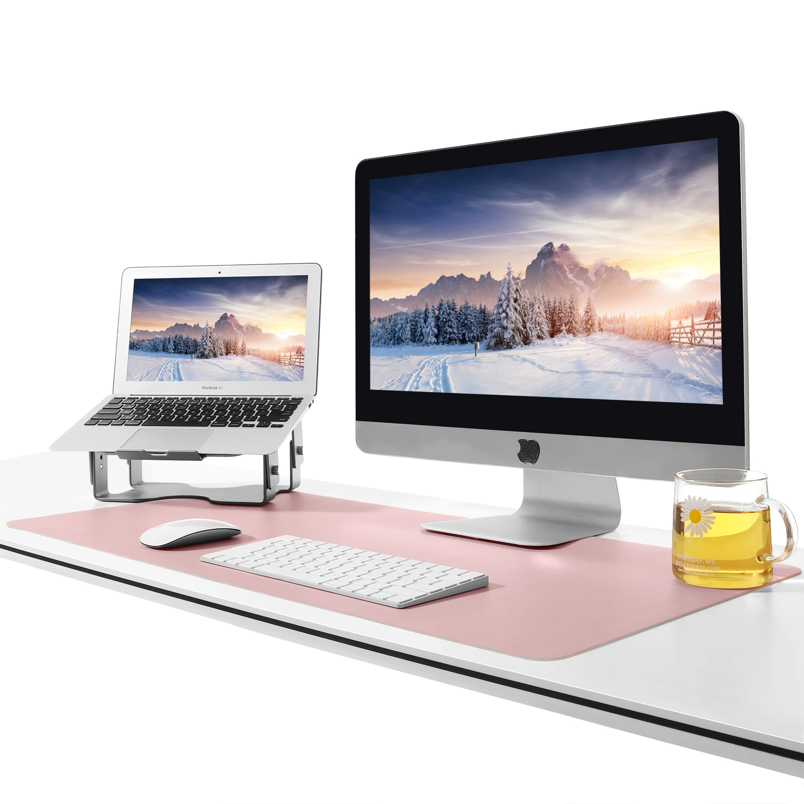 Tappetino Con Iniziali Tappetino Per Mouse In Pelle Antiscivolo Con Lettere Iniziali - Per Scrivania, Ufficio, Casa, Dimensioni 250x210mm Desk Pad Personalizzato