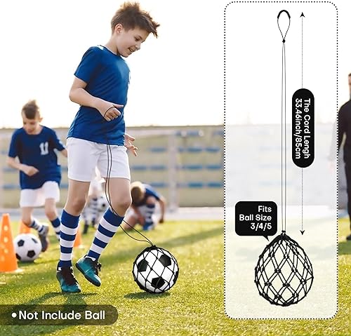 Miniatura 2 de Entrenador de patadas de fútbol 2 piezas con red de retorno, equipo de entrenamiento de fútbol para niños y niñas, equipo de práctica compatible con