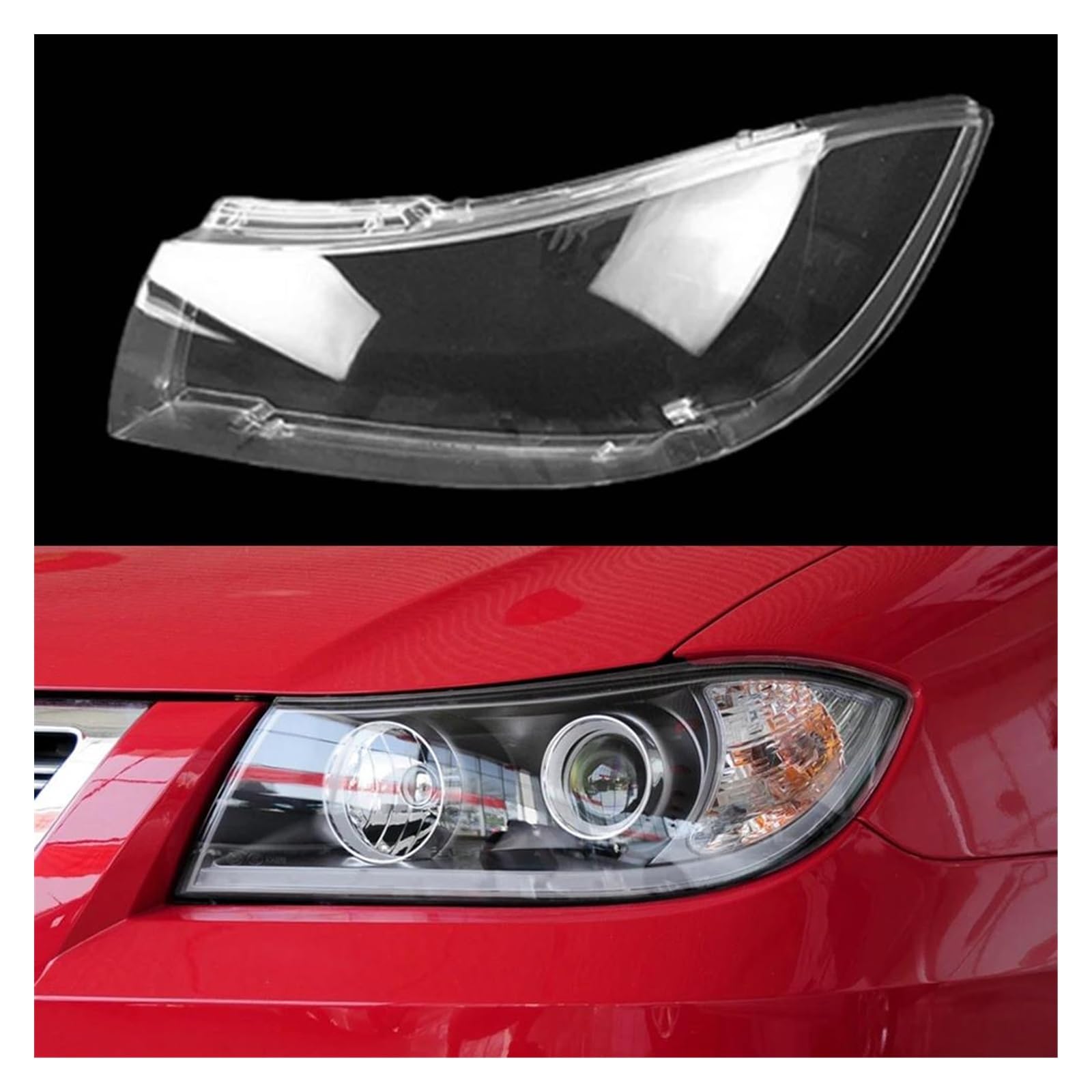 Coche Lámpara Cubierta Para Lifan 620 2005~2010 2011 2012 2013 2014 Carcasa Faro Repuesto Para Coche Lente Frontal Cristal Cubierta De Luz Transparente(Izquierda)