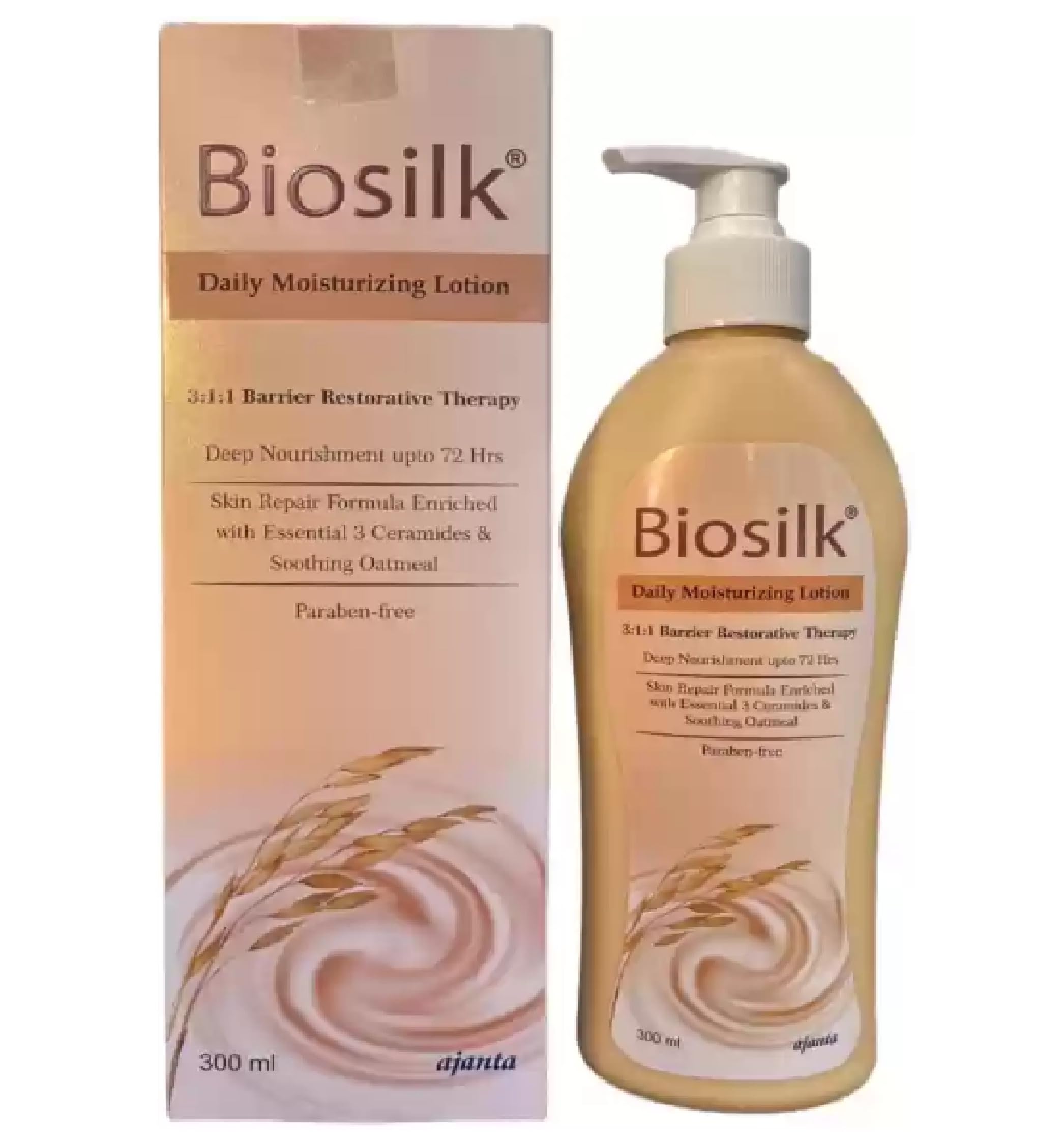 OPERIO BIO-SILK MOISTURIZING UNIQUE BLEND OF OATMEAL & CERAMIDES LOTION 300ML