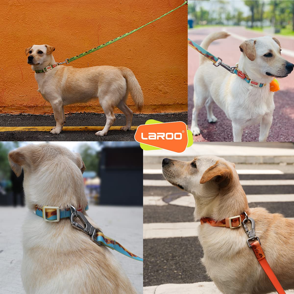 LaRoo Wasserfeste Hundeleine – 120 Cm, PVC-beschichtet, Mit Sicherheitskarabiner, Für Alle Hundegrößen