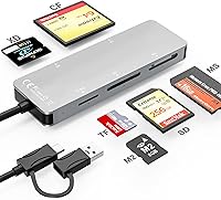 Vista 8 de CFast - Lector de tarjetas, USB-A 3.0 de 5 Gbps, lector de tarjetas múltiples para tarjetas CFast 2.0, XD, SD, TF, CF - Compatible con Lexar