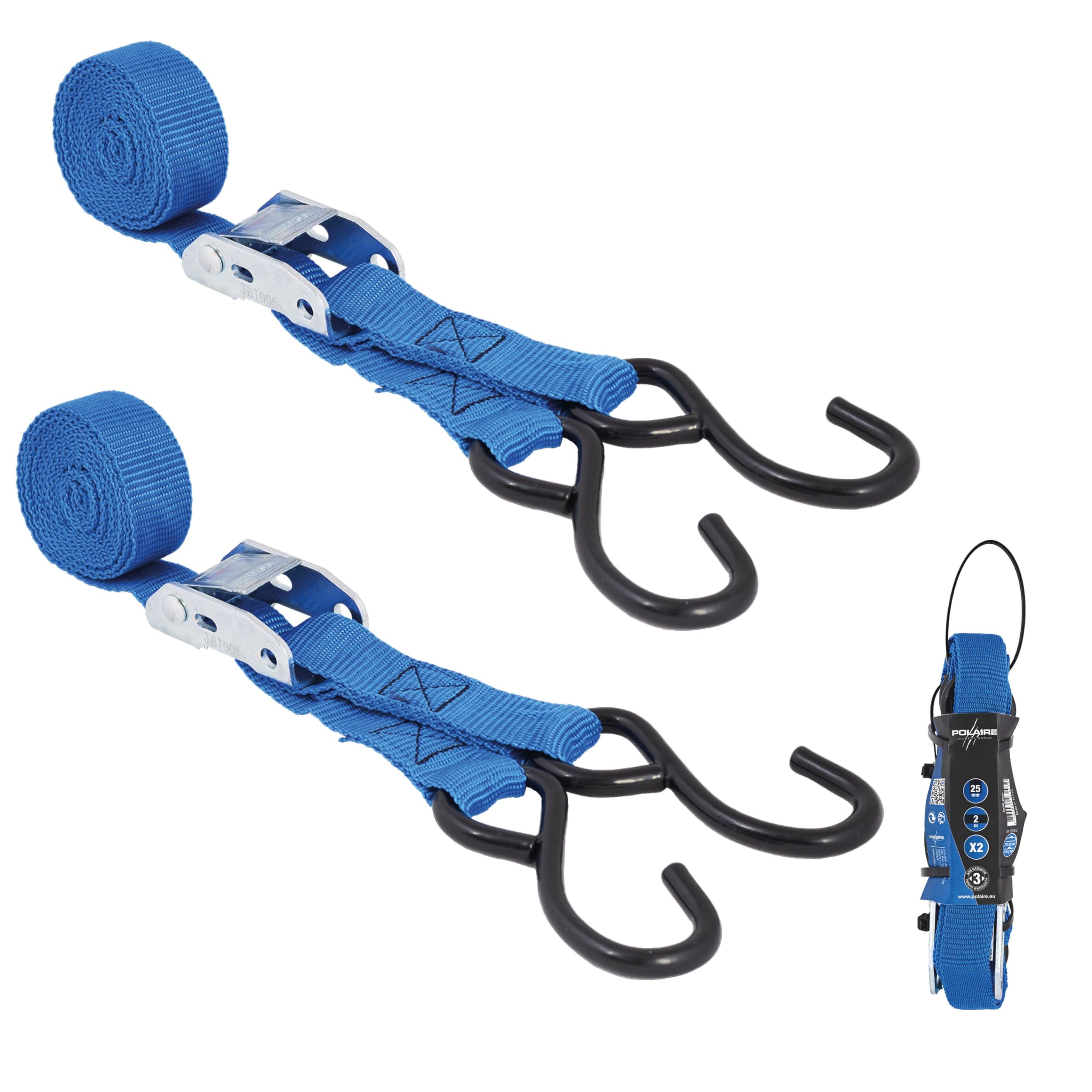 2 Sangles à Cliquet Pour Kayak - Corde Réglable Avec Crochets, Fixation Galerie De Toit Ou Bateau
