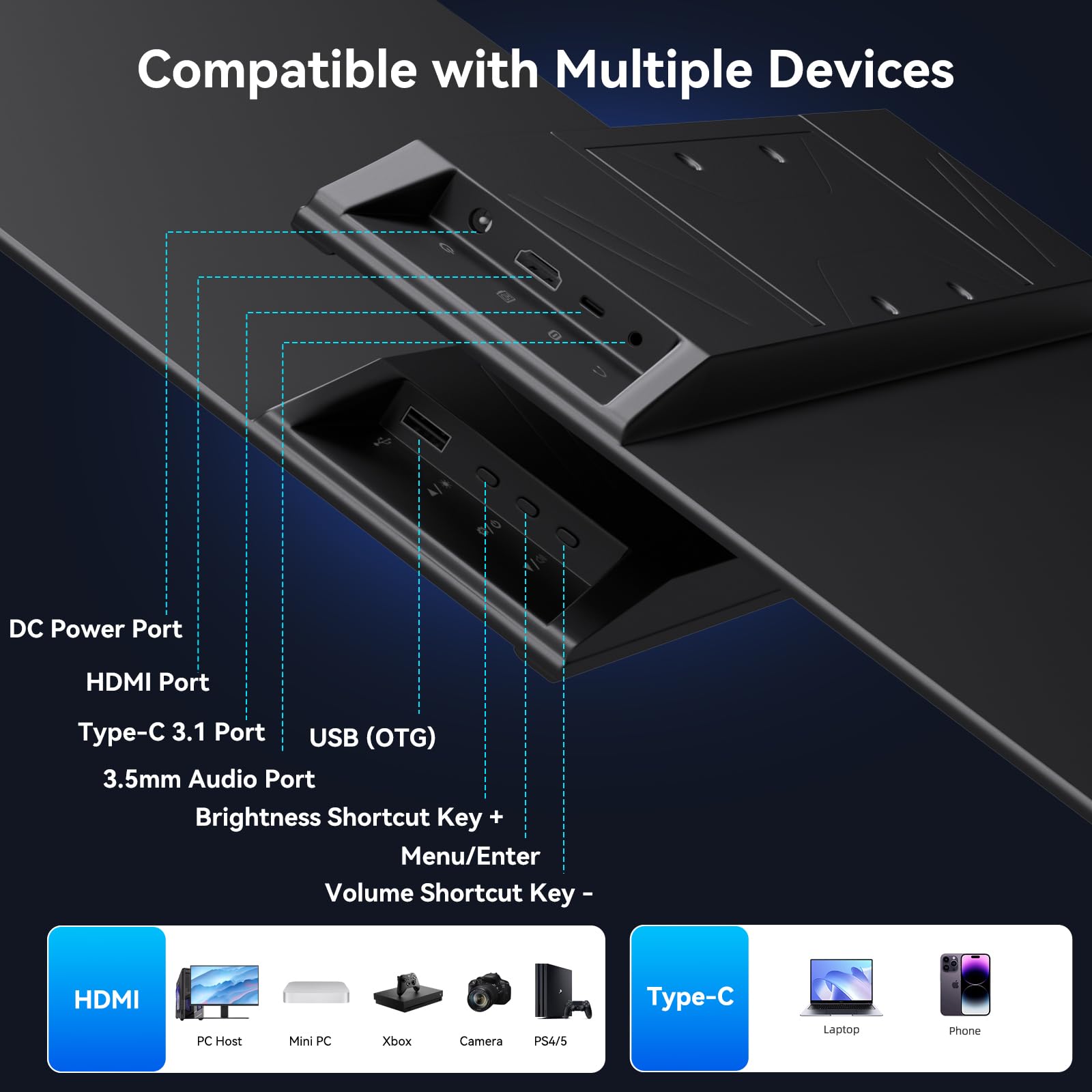 Amazon.co.jp: Kenowa 23.8インチ 2K 100Hz ポータブルモニター IPS