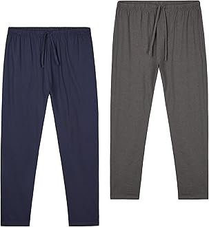 CityComfortMens Pyjama Bottoms - Jersey Lounge Pants with Pockets, Pack of 2OEKO-TEX STANDARD 100
